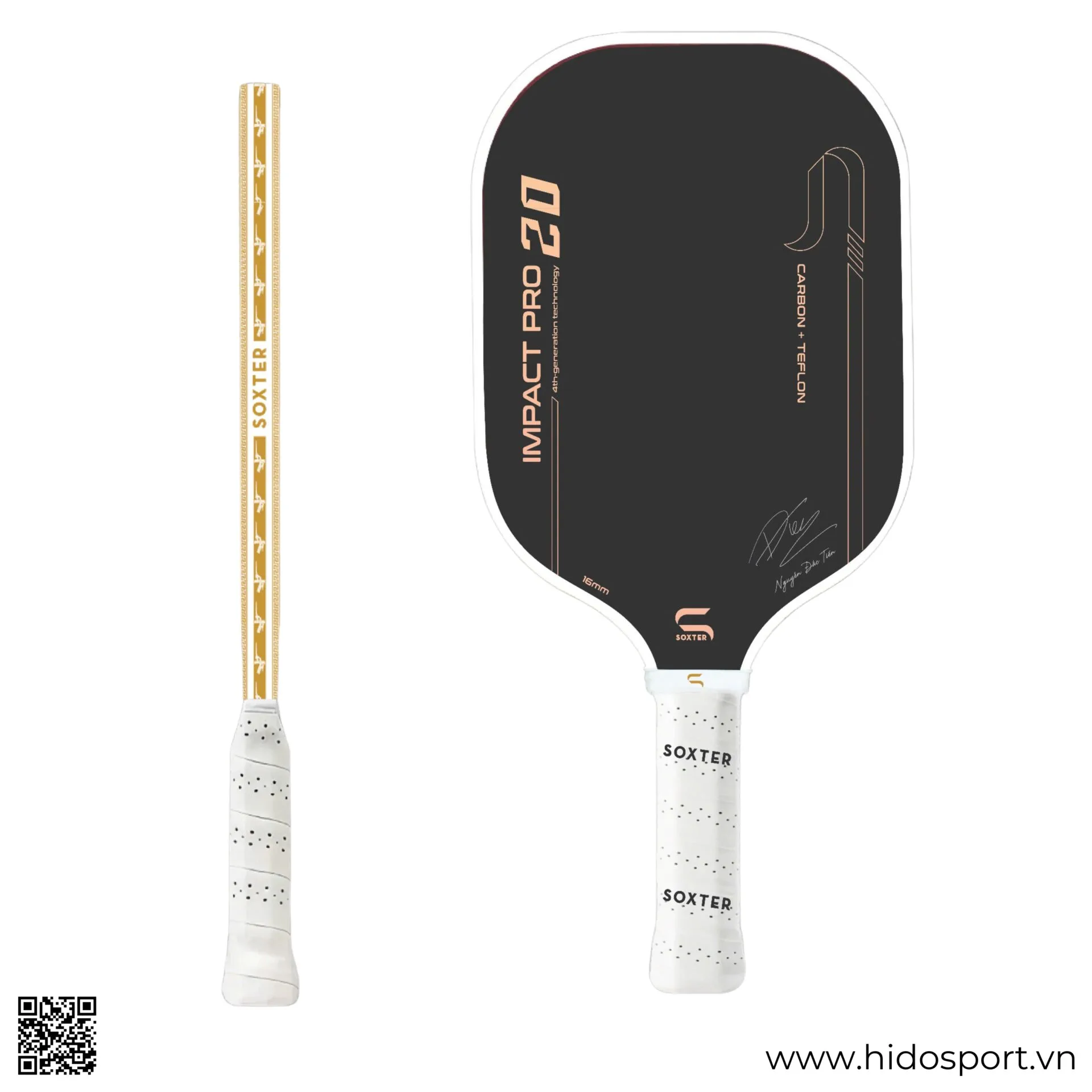 (TITLE)% Vot Pickleball Soxter Impact Pro 2 0 Chinh Hang 14mm 16mm 03