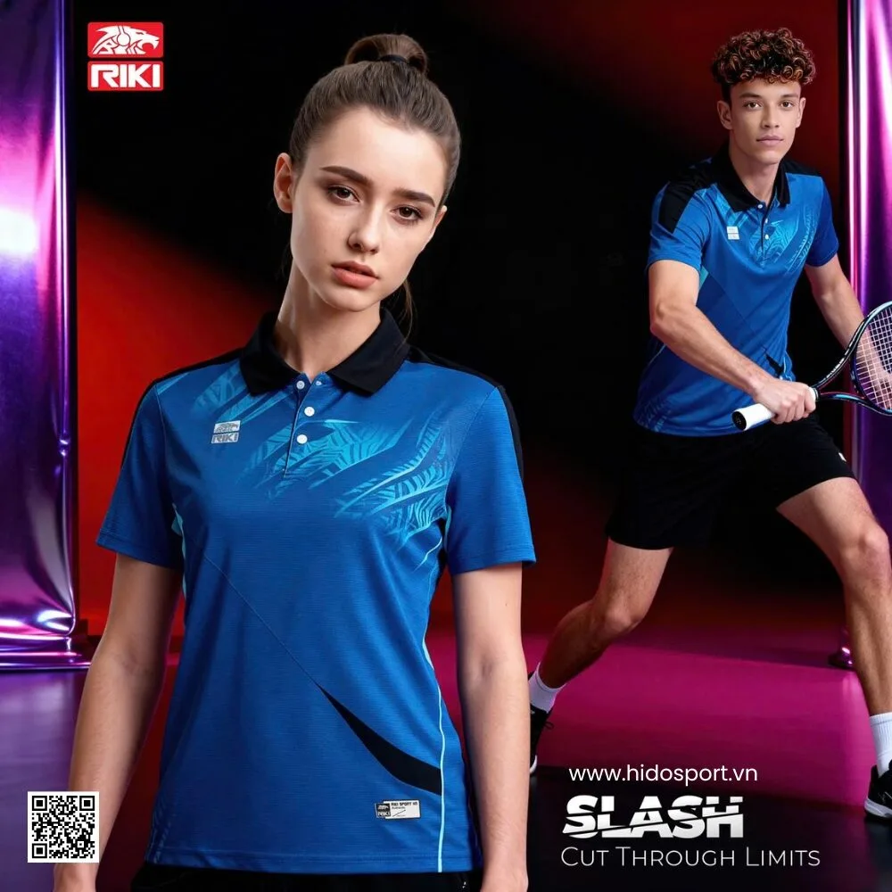 (TITLE)% Áo Polo Thể Thao Nam Nữ RIKI SLASH Chính Hãng 2025 - Cổ Vịt