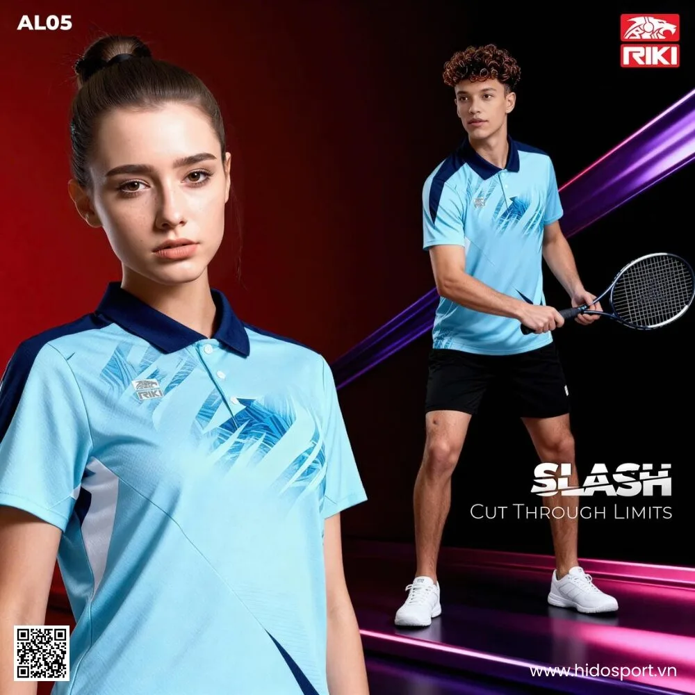 (TITLE)% Áo Polo Thể Thao Nam Nữ RIKI SLASH Chính Hãng 2025 - Thiên Thanh
