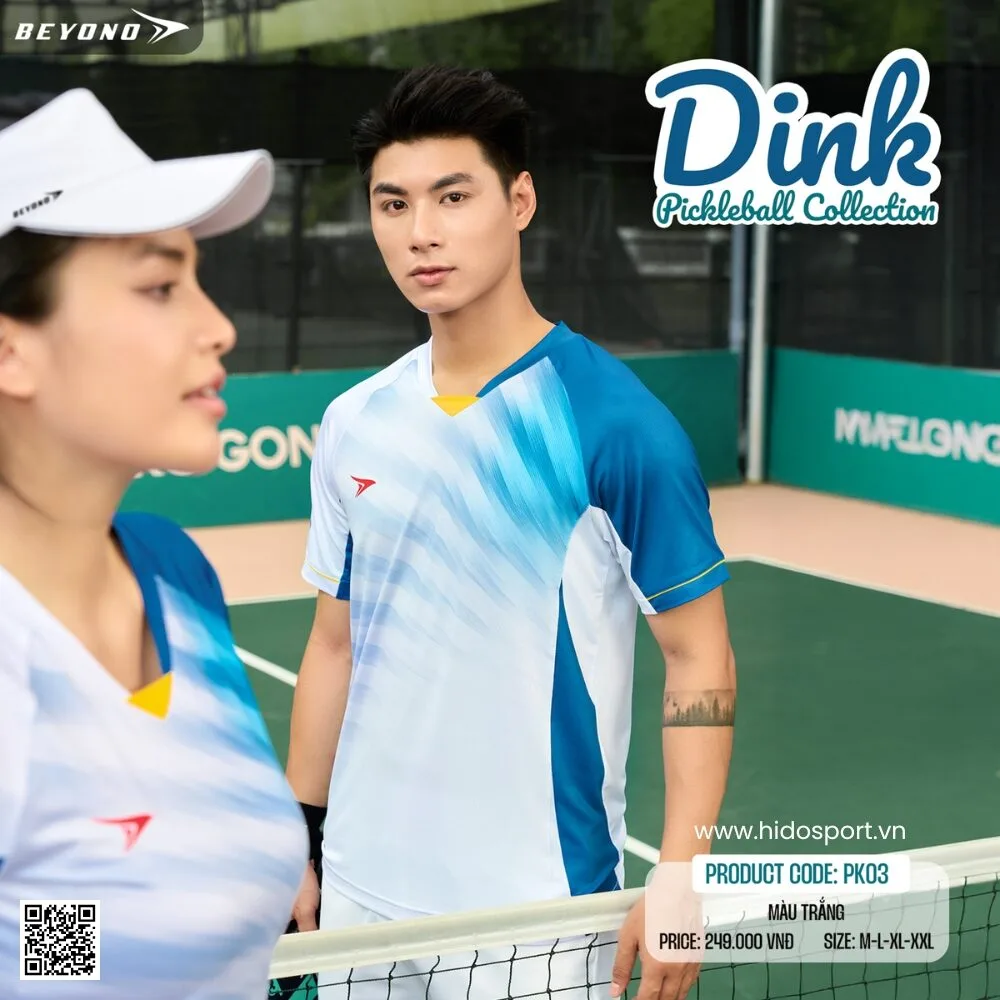 (TITLE)% Áo Thể Thao Nam Beyono PK03 Chính Hãng 2025 | BST DINK - Trắng