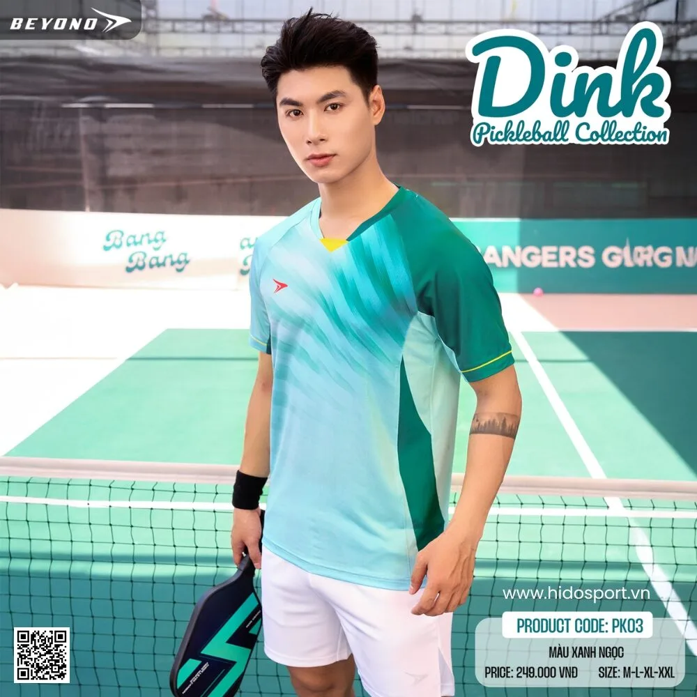 (TITLE)% Áo Thể Thao Nam Beyono PK03 Chính Hãng 2025 | BST DINK - Xanh Ngọc
