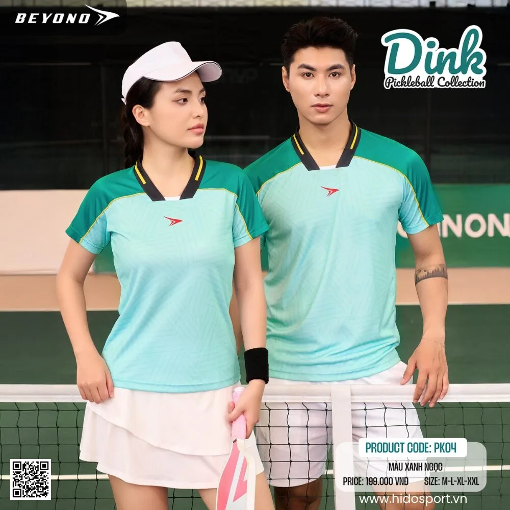 (TITLE)% Áo Thể Thao Nam Nữ Beyono PK04 Chính Hãng 2025 | BST DINK - Xanh Ngọc