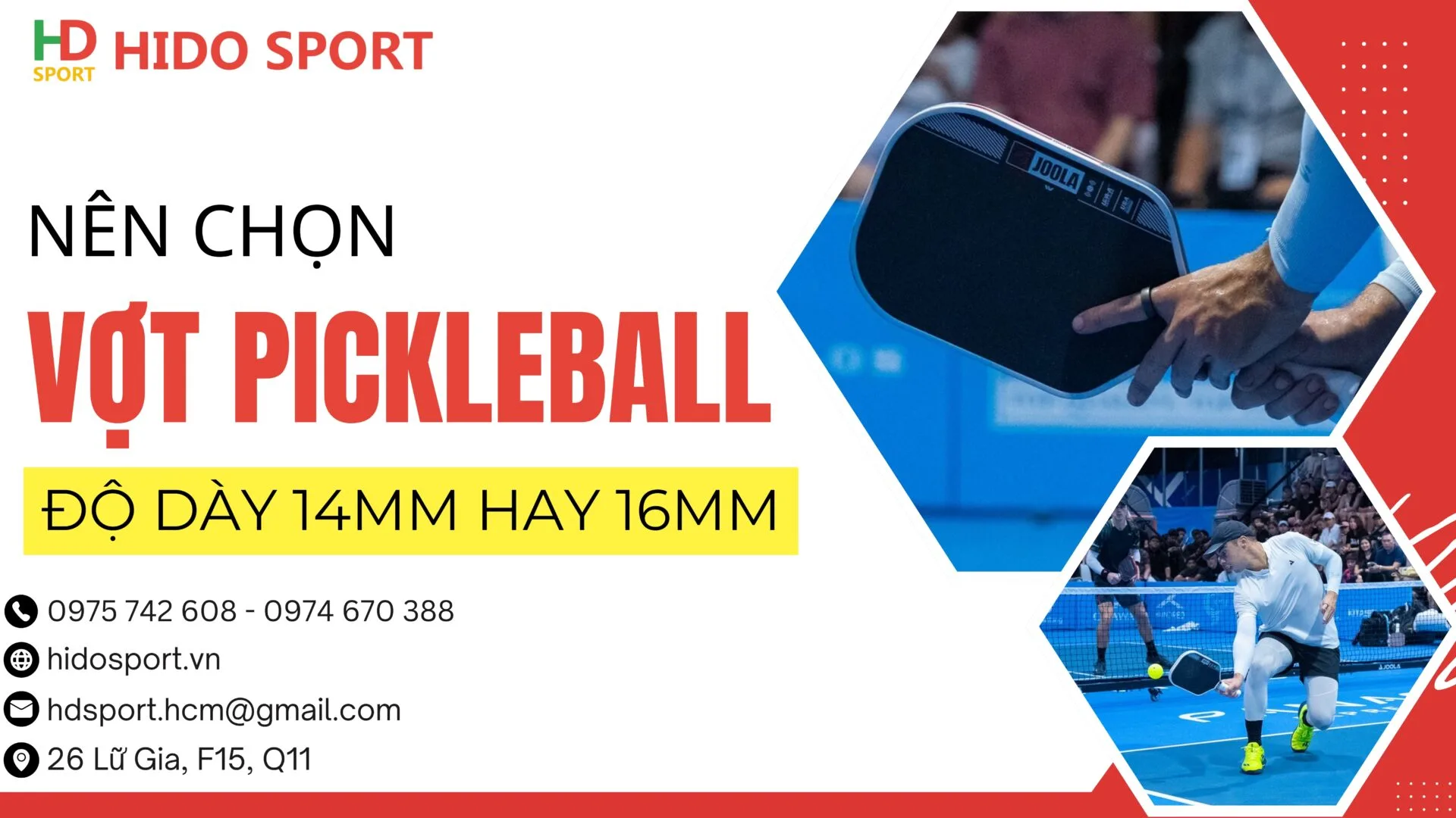 Nen Chon Vot Pickleball 14mm Hay 16mm Hinh Anh Doc Quyen Tai Hido Sport