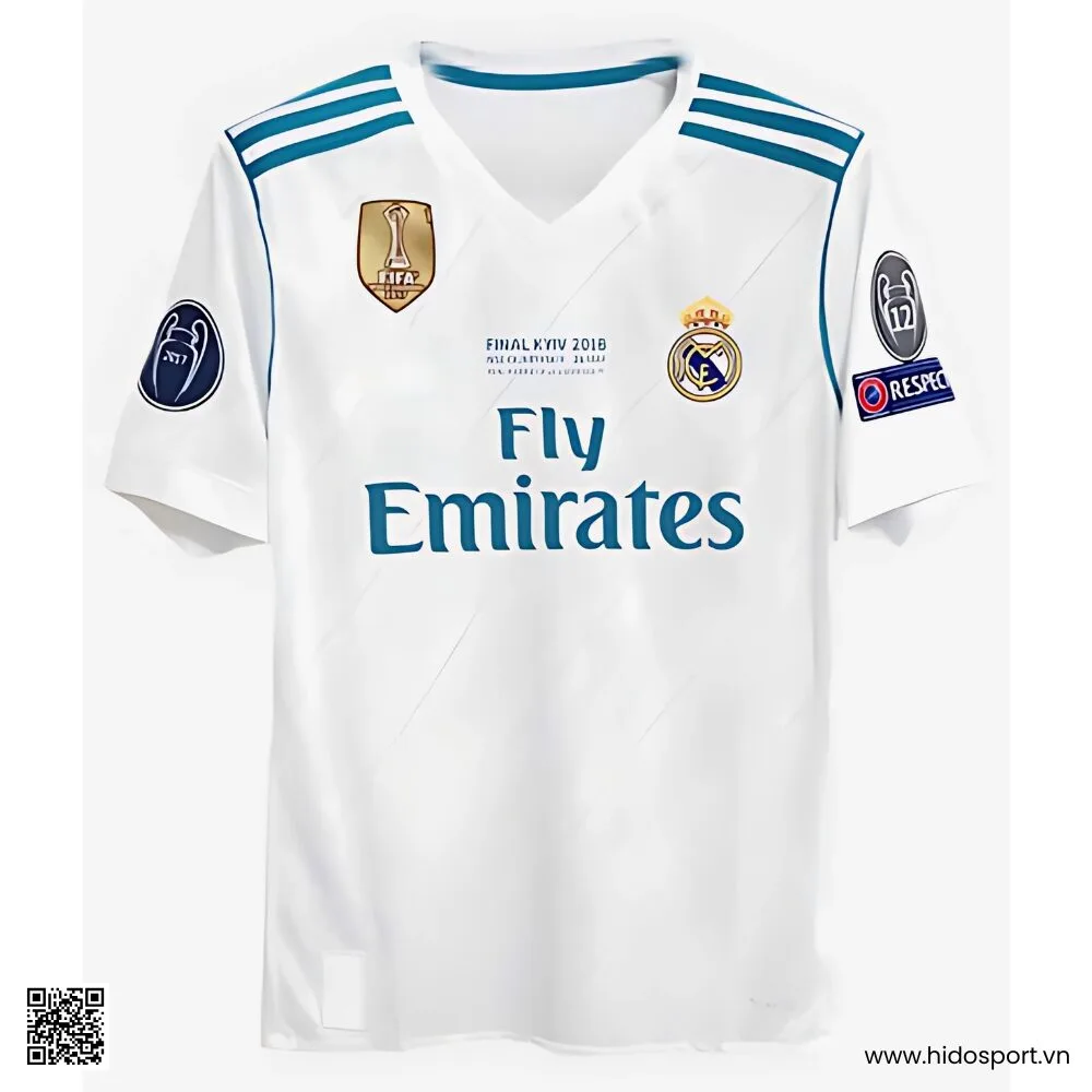 Quần Áo Bóng Đá Real Madrid Retro Sân Nhà 2017/18 Màu Trắng - HIDO SPORT