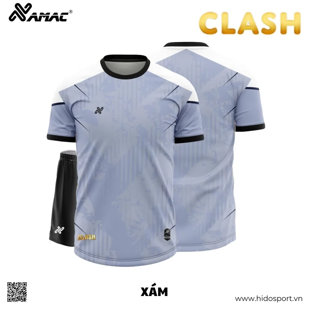 (TITLE)% BST 9 MÀU - Quần Áo Bóng Đá Thiết Kế Chính Hãng AMAC CLASH 2025 - Xám