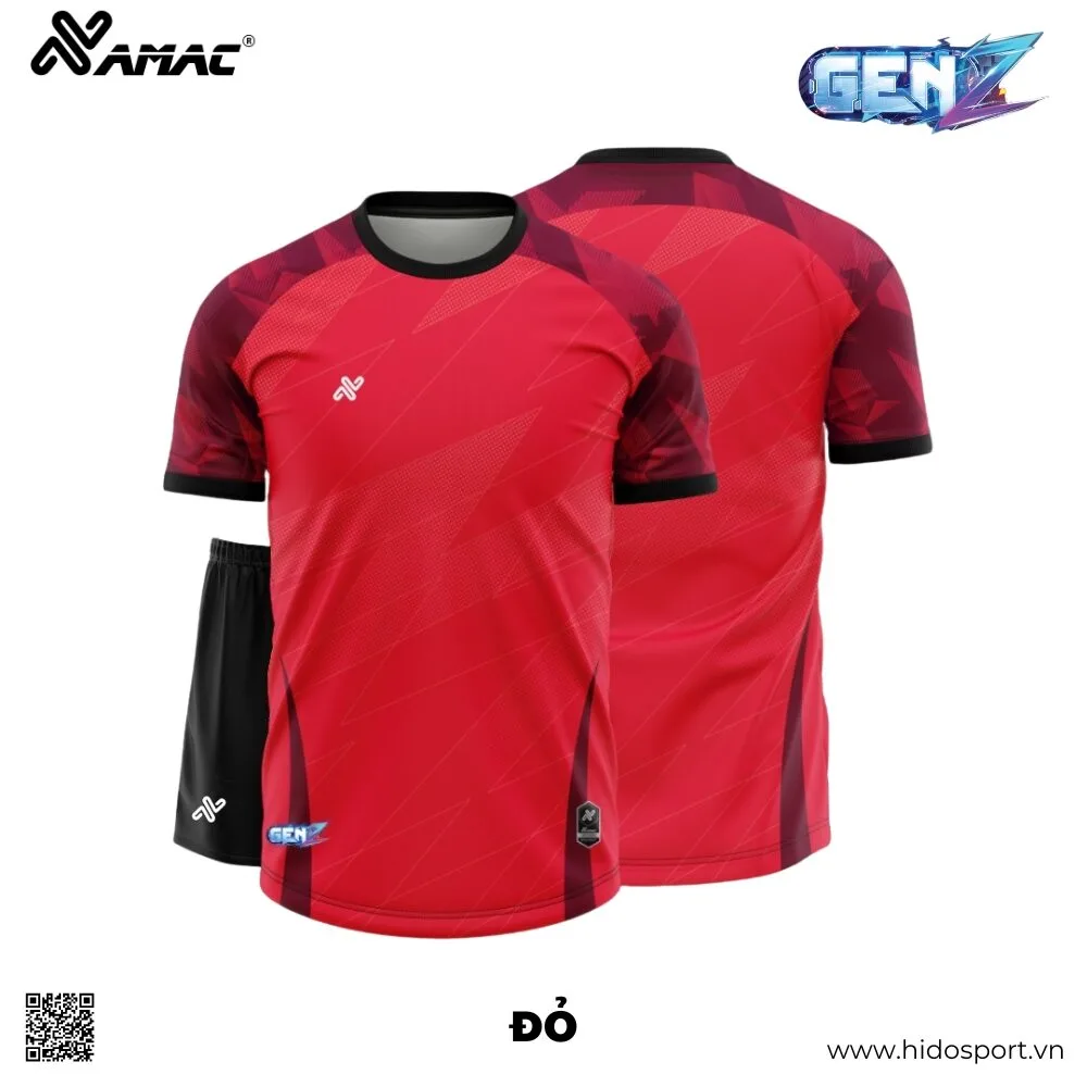 (TITLE)% BST 9 MÀU - Quần Áo Bóng Đá Thiết Kế Chính Hãng AMAC GEN Z 2025 - Đỏ