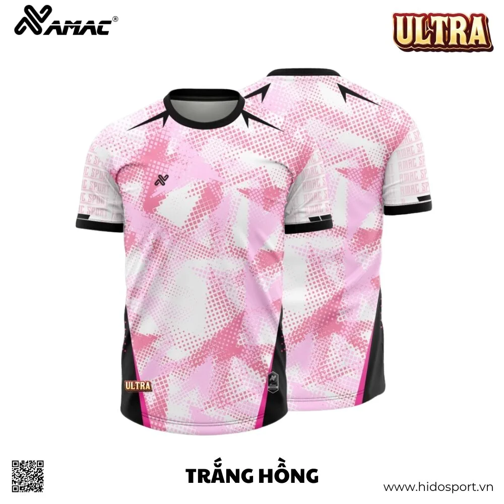 (TITLE)% BST 9 MÀU - Quần Áo Bóng Đá Thiết Kế Chính Hãng AMAC ULTRA 2025 - Trắng Hồng