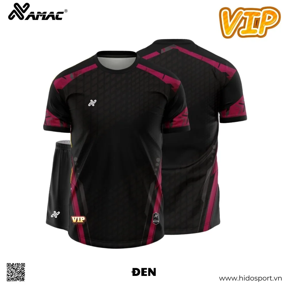 (TITLE)% BST 8 MÀU - Quần Áo Bóng Đá Thiết Kế Chính Hãng AMAC VIP 2025 - Đen