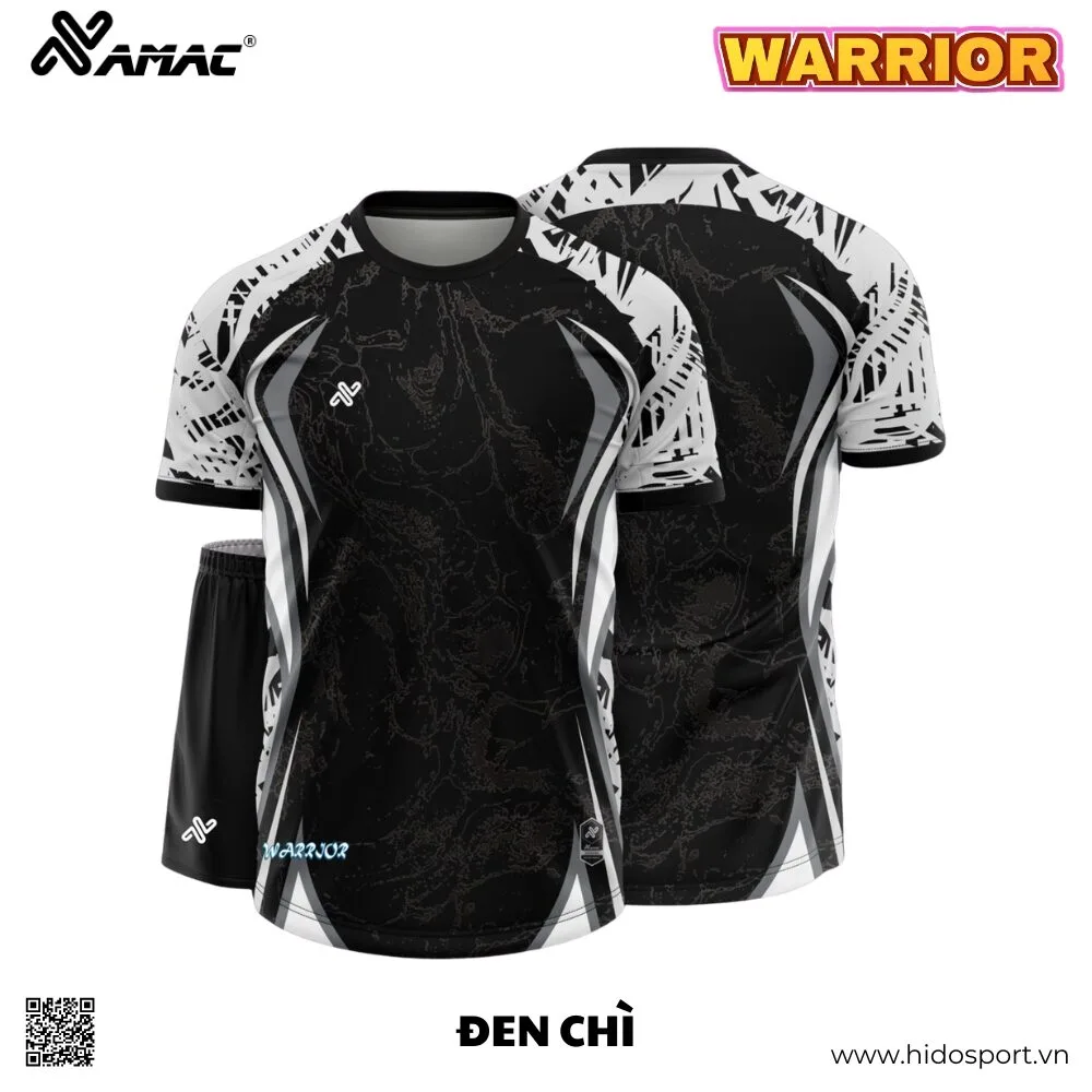 (TITLE)% BST 10 MÀU - Quần Áo Bóng Đá Thiết Kế Chính Hãng AMAC WARRIOR 2025 - Đen Chì