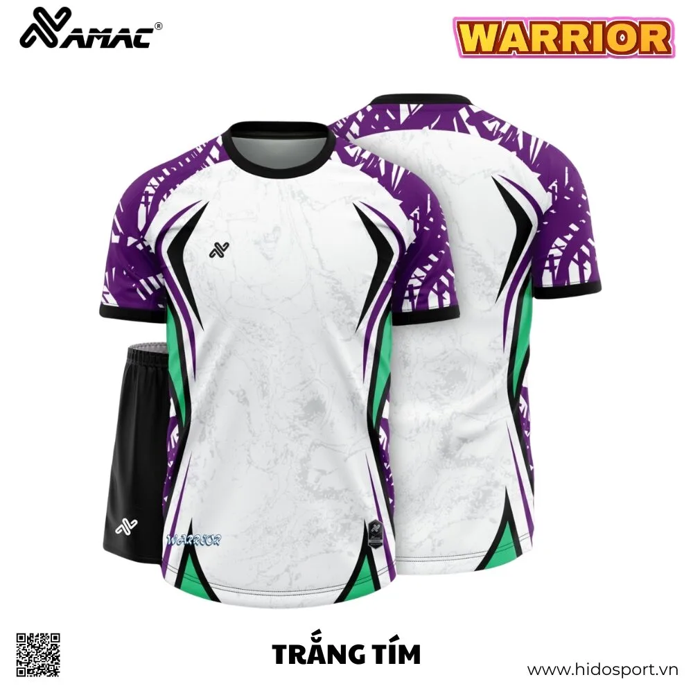 (TITLE)% BST 10 MÀU - Quần Áo Bóng Đá Thiết Kế Chính Hãng AMAC WARRIOR 2025 - Trắng Tím