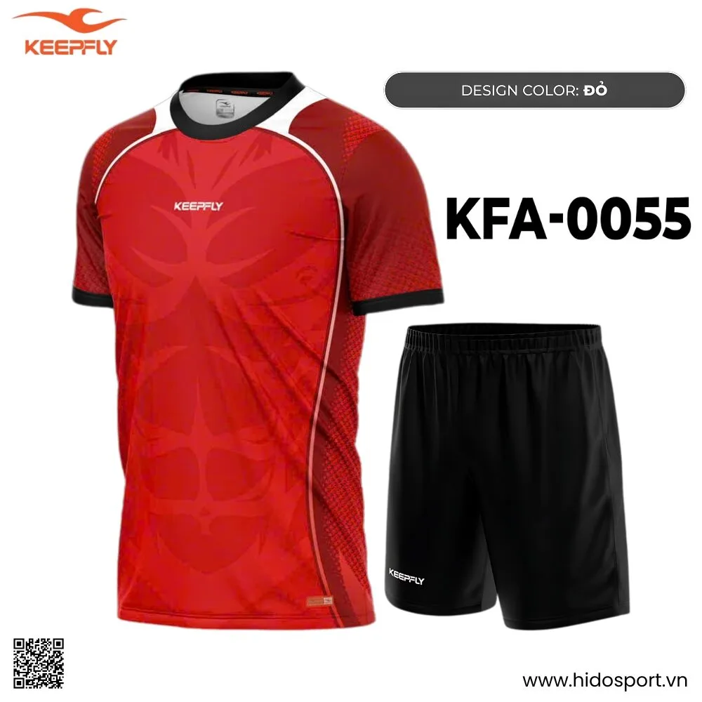 (TITLE)% BST 8 MÀU - Quần Áo Bóng Đá Thiết Kế Chính Hãng KFA-0055 KEEPFLY ACTION 2025 - Đỏ