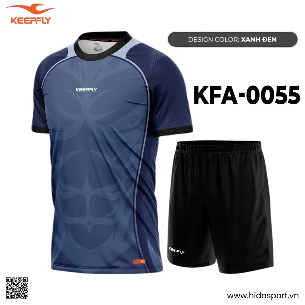 (TITLE)% BST 8 MÀU - Quần Áo Bóng Đá Thiết Kế Chính Hãng KFA-0055 KEEPFLY ACTION 2025 - Xanh Đen