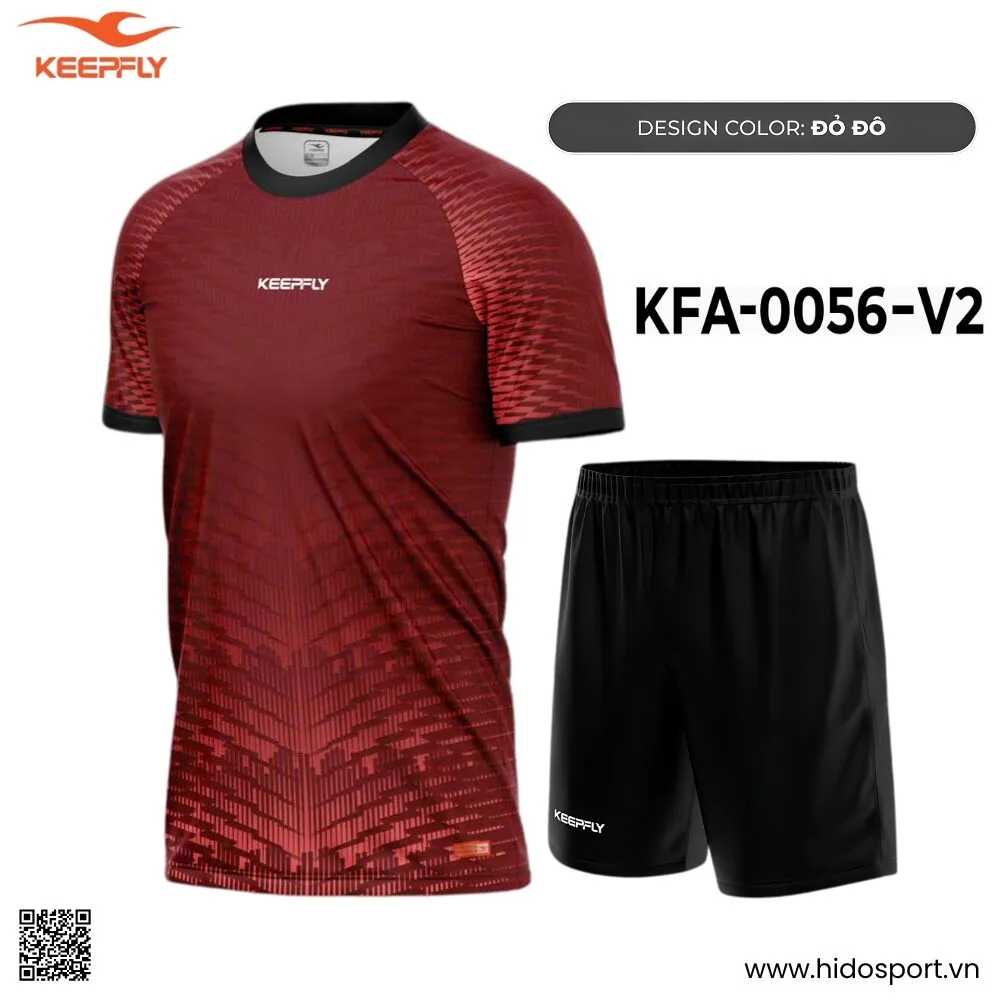 (TITLE)% BST 8 MÀU - Quần Áo Bóng Đá Thiết Kế Chính Hãng KFA-0056-V2 KEEPFLY ACTION 2025 - Đỏ Đô