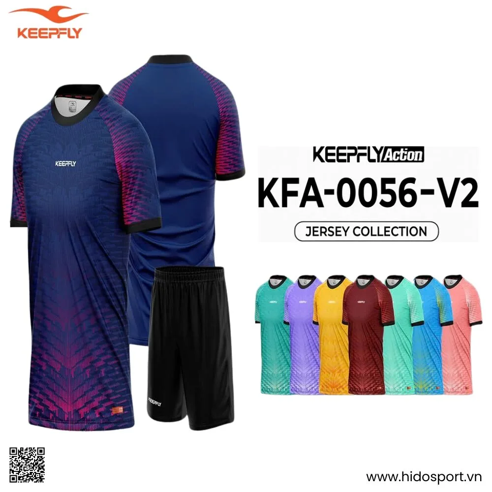 BST 8 MÀU - Quần Áo Bóng Đá Thiết Kế Chính Hãng KFA-0056-V2 KEEPFLY ACTION 2025 - HIDO SPORT