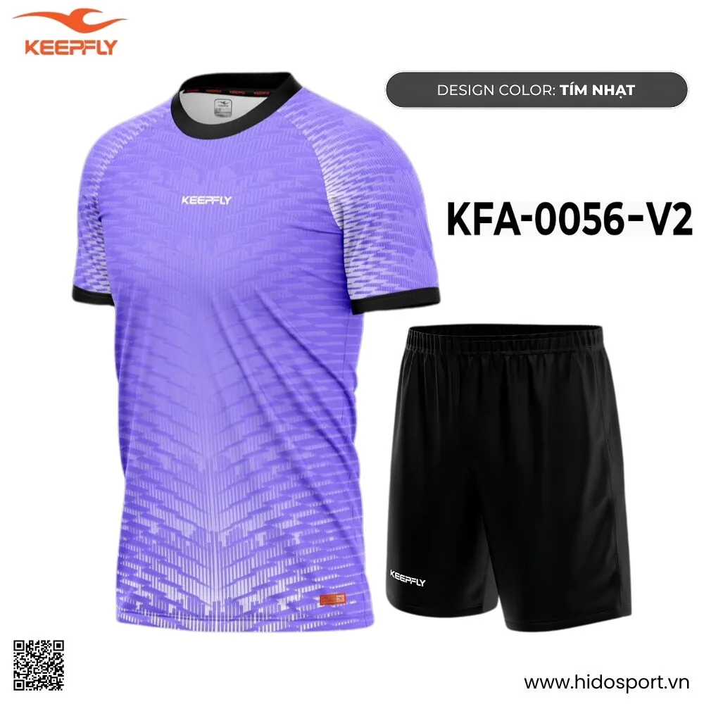 (TITLE)% BST 8 MÀU - Quần Áo Bóng Đá Thiết Kế Chính Hãng KFA-0056-V2 KEEPFLY ACTION 2025 - Tím Nhạt