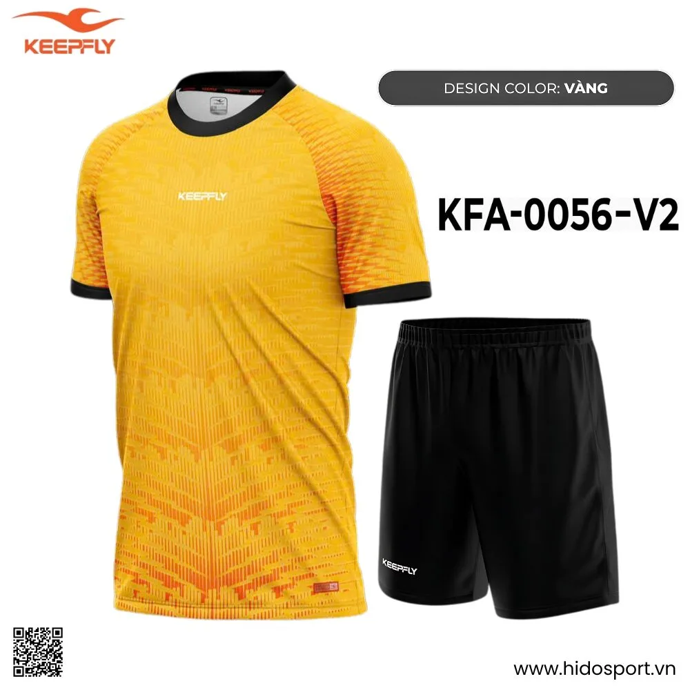 (TITLE)% BST 8 MÀU - Quần Áo Bóng Đá Thiết Kế Chính Hãng KFA-0056-V2 KEEPFLY ACTION 2025 - Vàng