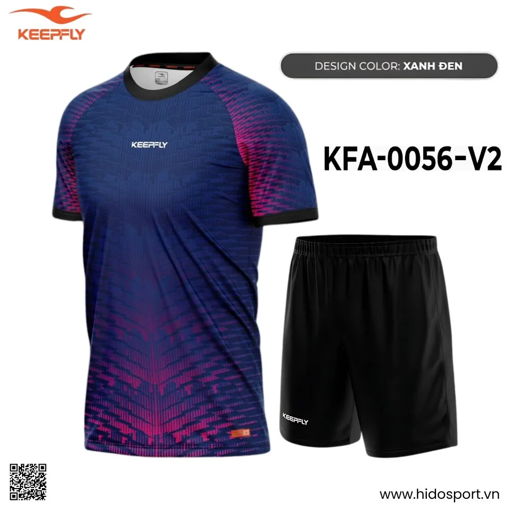 (TITLE)% BST 8 MÀU - Quần Áo Bóng Đá Thiết Kế Chính Hãng KFA-0056-V2 KEEPFLY ACTION 2025 - Xanh Đen