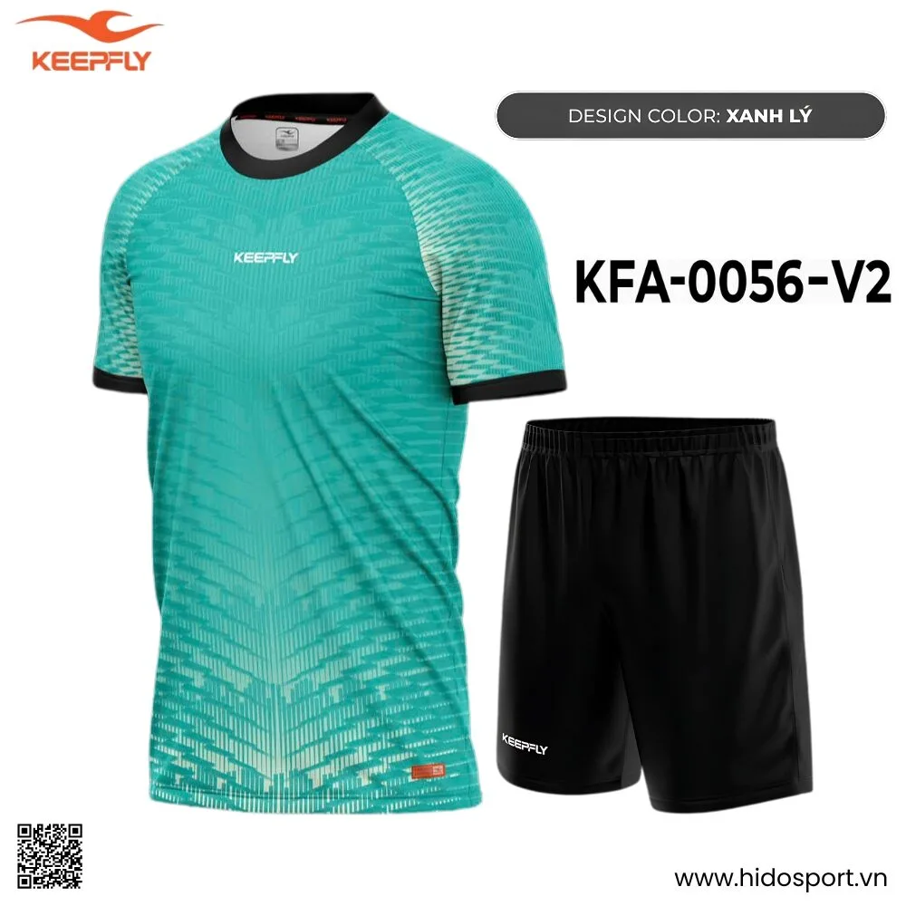 (TITLE)% BST 8 MÀU - Quần Áo Bóng Đá Thiết Kế Chính Hãng KFA-0056-V2 KEEPFLY ACTION 2025 - Xanh Lý