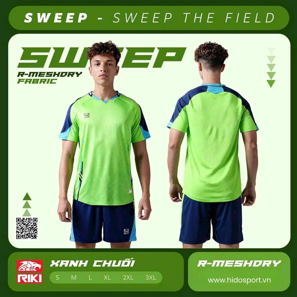 (TITLE)% BST 6 MÀU - Quần Áo Bóng Đá Thiết Kế Chính Hãng RIKI SWEEP 2025 - Xanh Chuối