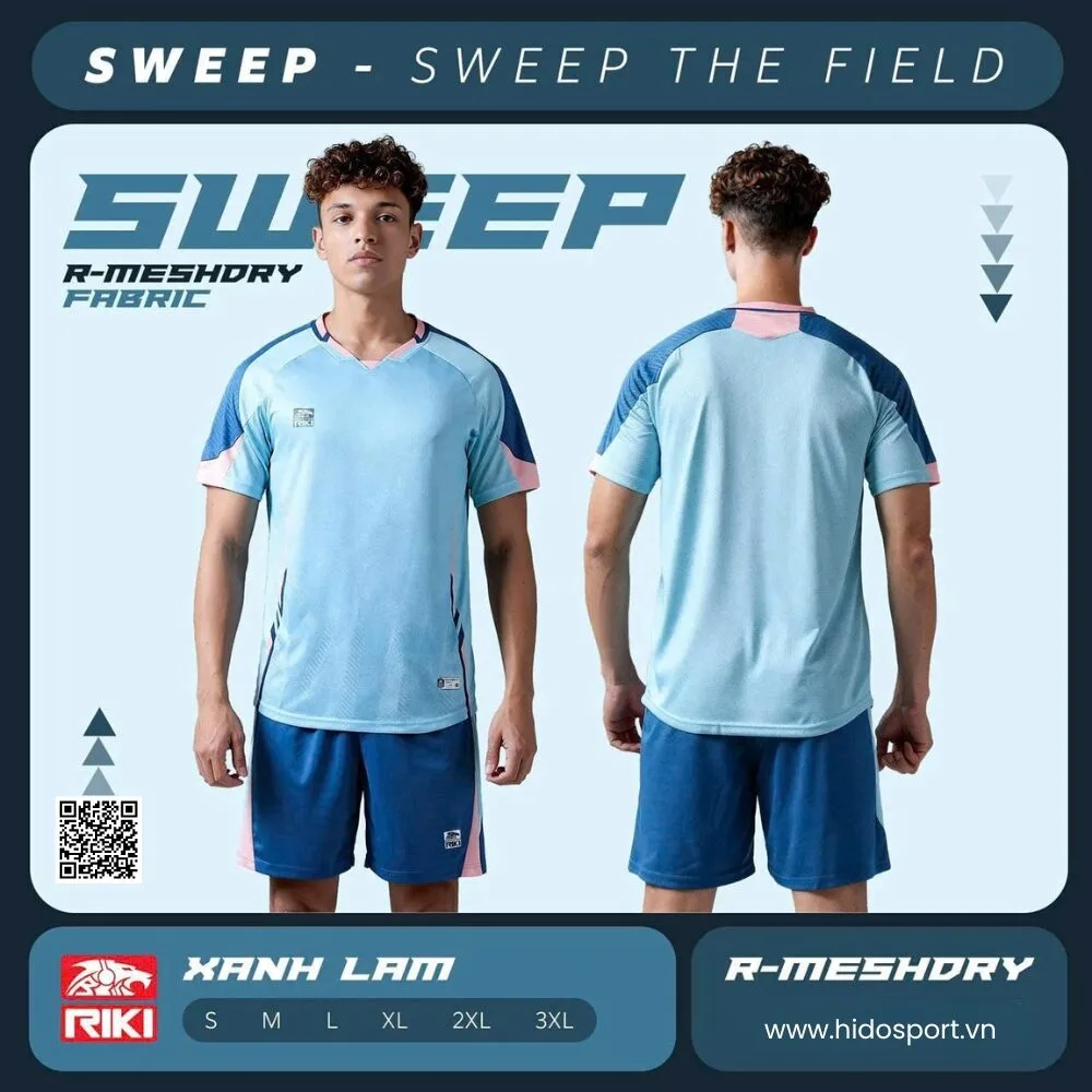 (TITLE)% BST 6 MÀU - Quần Áo Bóng Đá Thiết Kế Chính Hãng RIKI SWEEP 2025 - Xanh Lam