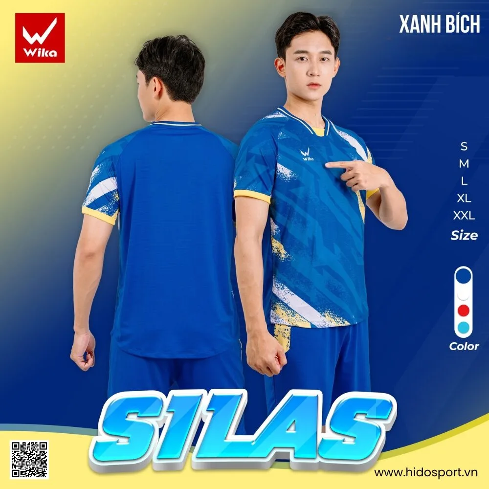 (TITLE)% BST 4 MÀU - Quần Áo Bóng Đá Thiết Kế Chính Hãng WIKA SILAS 2025 - Màu Xanh Bích