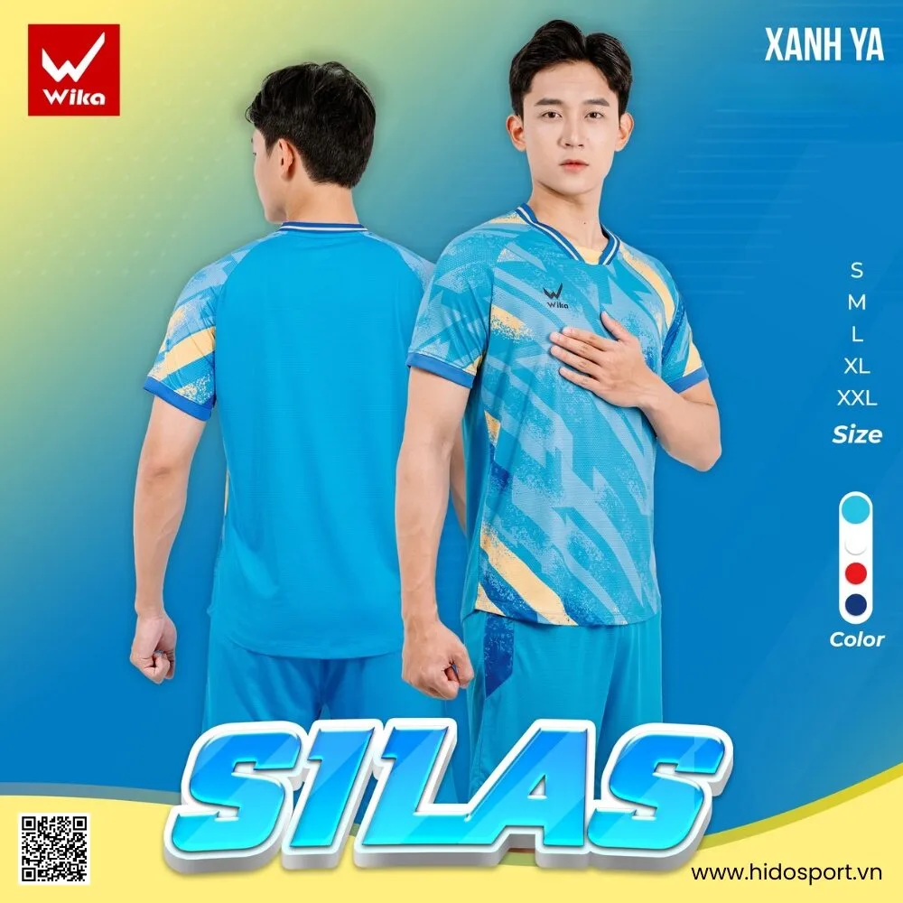 (TITLE)% BST 4 MÀU - Quần Áo Bóng Đá Thiết Kế Chính Hãng WIKA SILAS 2025 - Màu Xanh YA