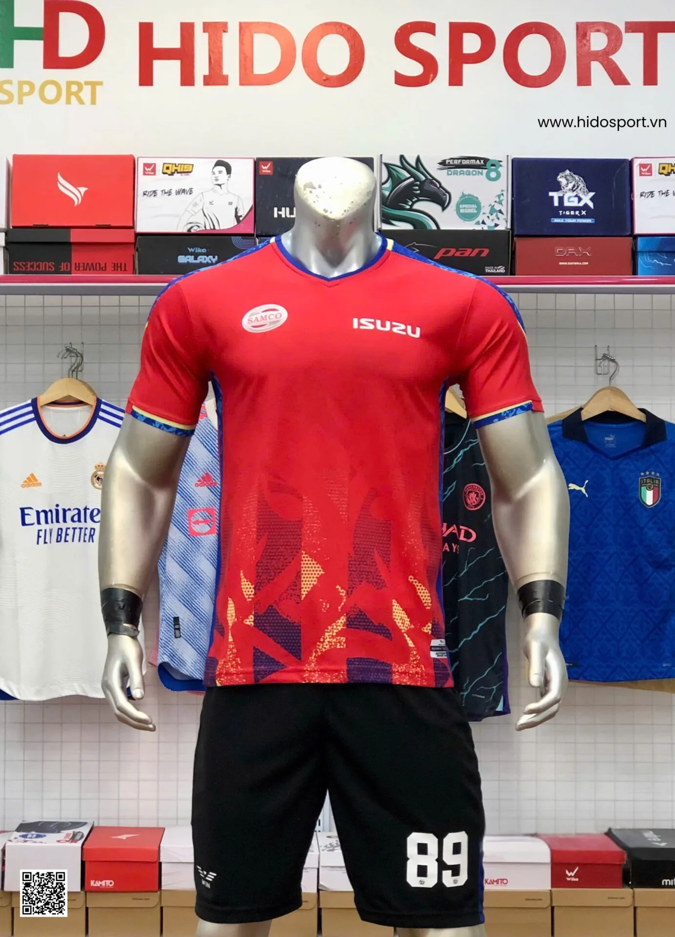 Trang Phục Bóng Đá Công Ty TNHH Ô TÔ ISUZU VIỆT NAM 2025 Đặt In Theo Yêu Cầu - HIDO SPORT