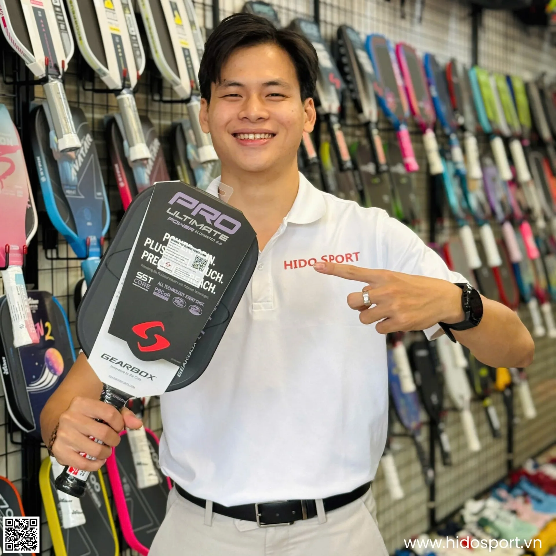 Vot Pickleball Gearbox Pro Ultimate Power Spin Hinh Anh Doc Quyen Tai Hido Sport 01