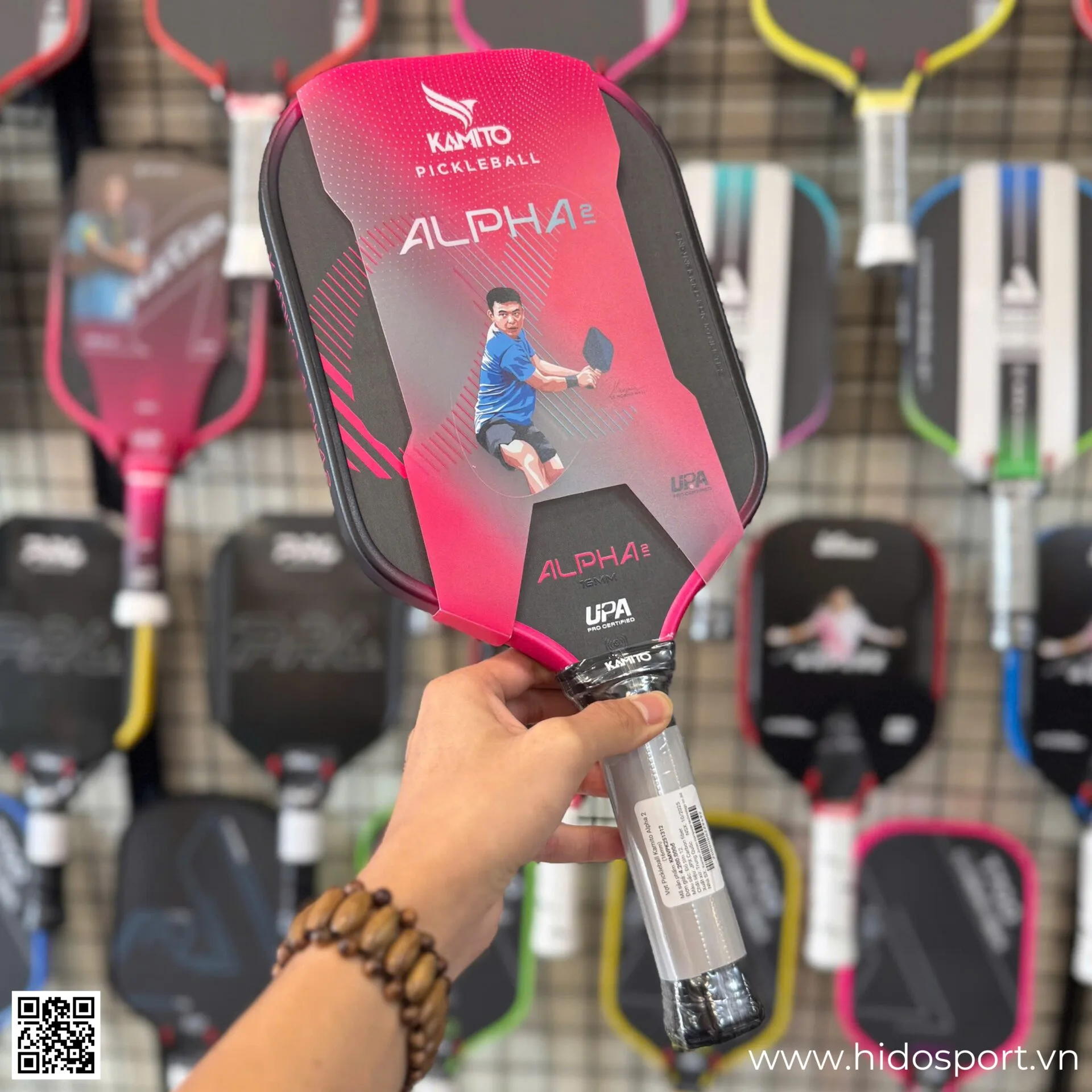 (TITLE)% Vot Pickleball Kamito Alpha 2 Chinh Hang 14mm 16mm Hinh Anh Doc Quyen Tai Hido Sport 02