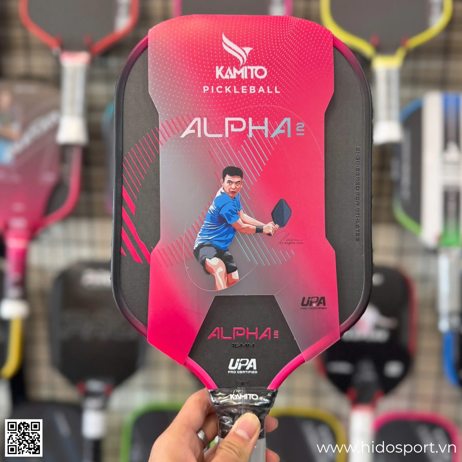 (TITLE)% Vot Pickleball Kamito Alpha 2 Chinh Hang 14mm 16mm Hinh Anh Doc Quyen Tai Hido Sport 03