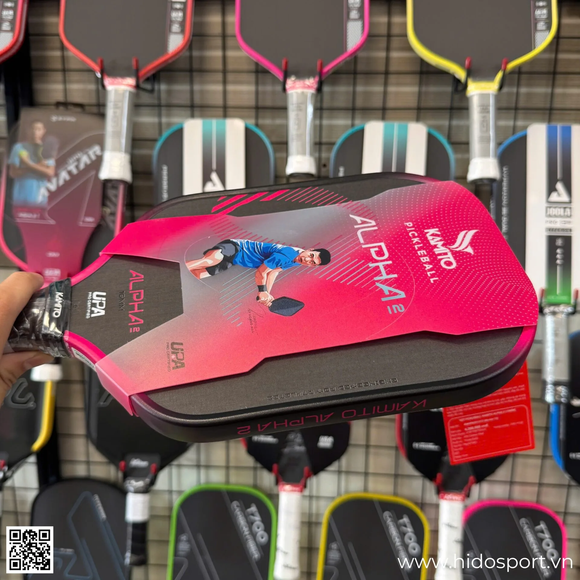 (TITLE)% Vot Pickleball Kamito Alpha 2 Chinh Hang 14mm 16mm Hinh Anh Doc Quyen Tai Hido Sport 05