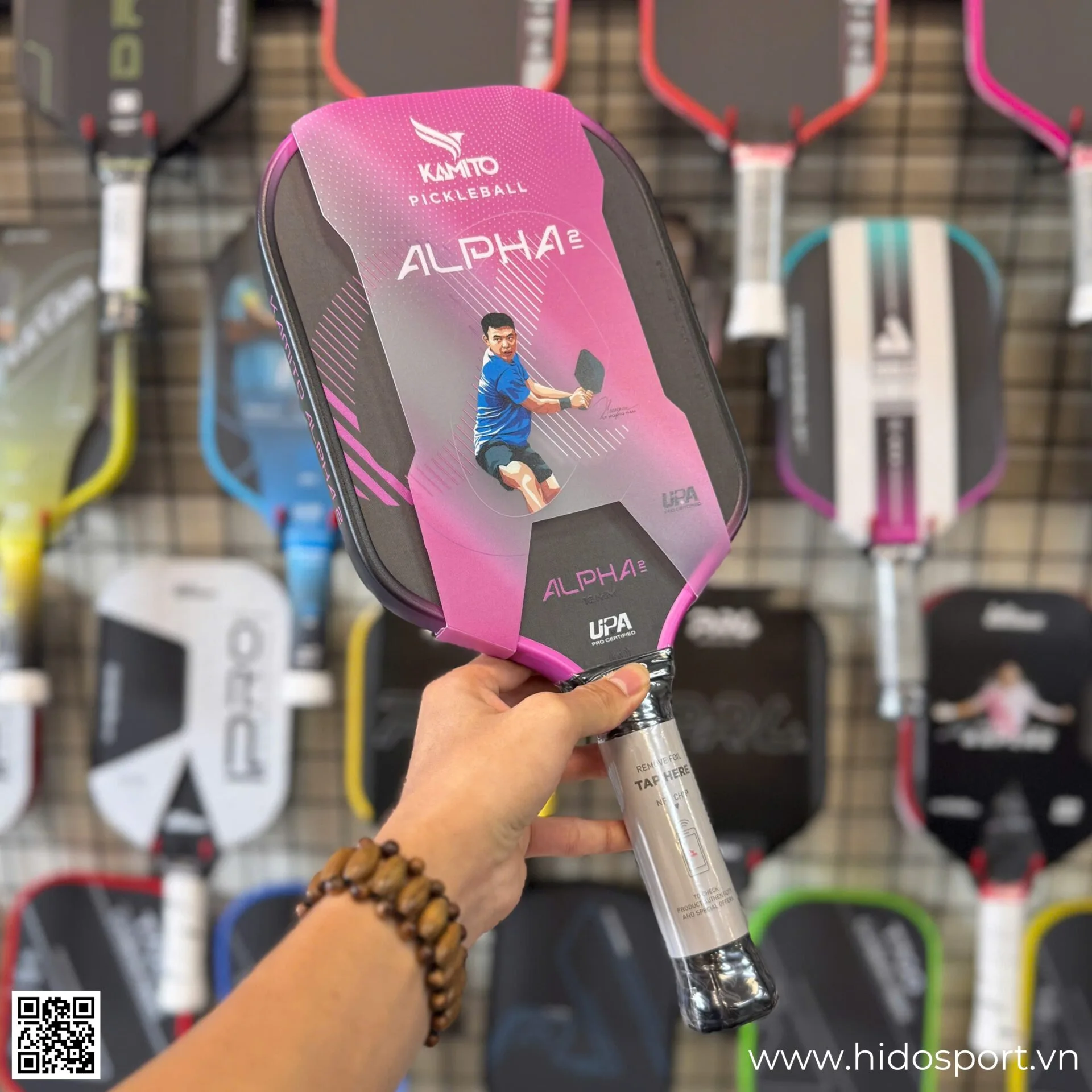 (TITLE)% Vot Pickleball Kamito Alpha 2 Chinh Hang 14mm 16mm Hinh Anh Doc Quyen Tai Hido Sport 08