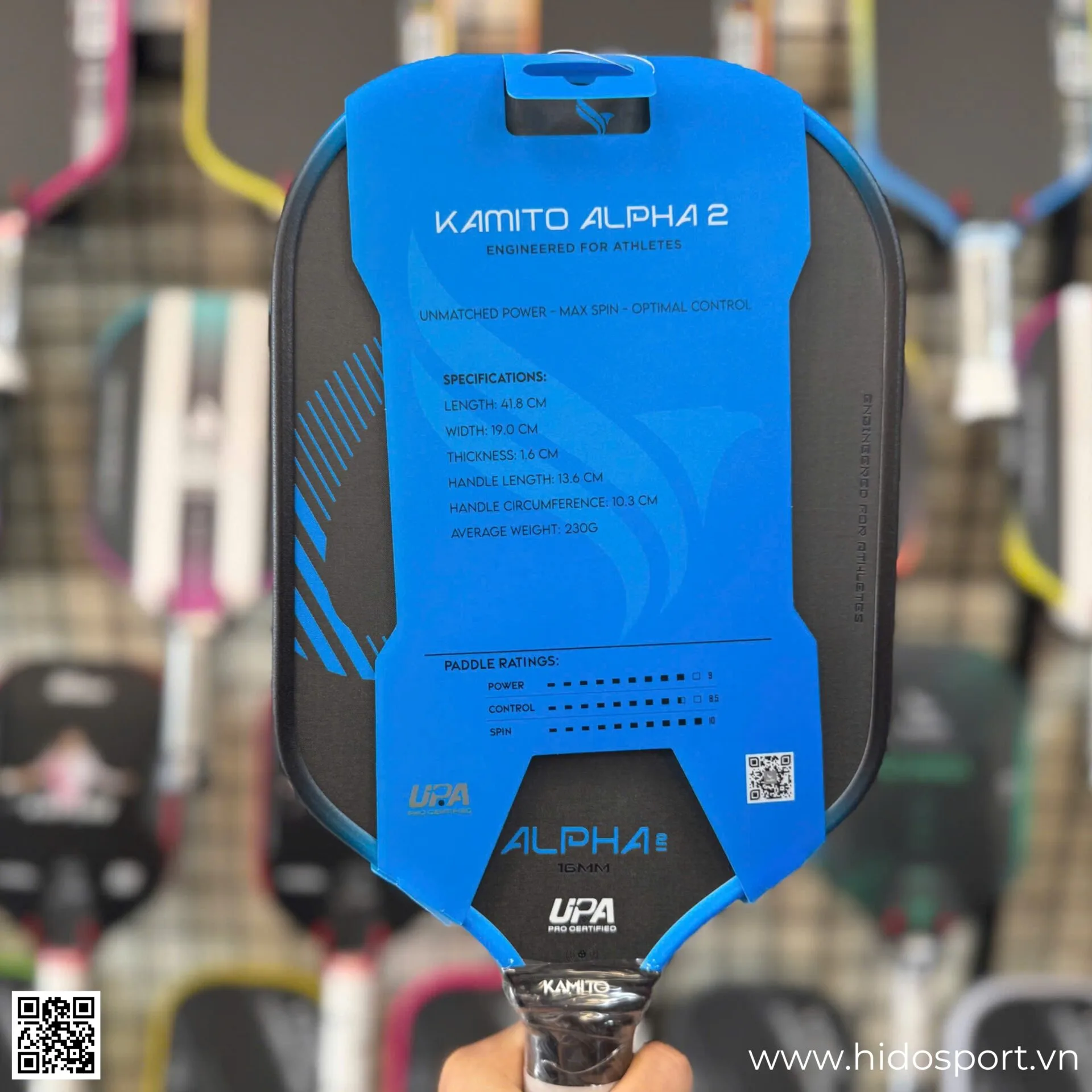 (TITLE)% Vot Pickleball Kamito Alpha 2 Chinh Hang 14mm 16mm Hinh Anh Doc Quyen Tai Hido Sport 16