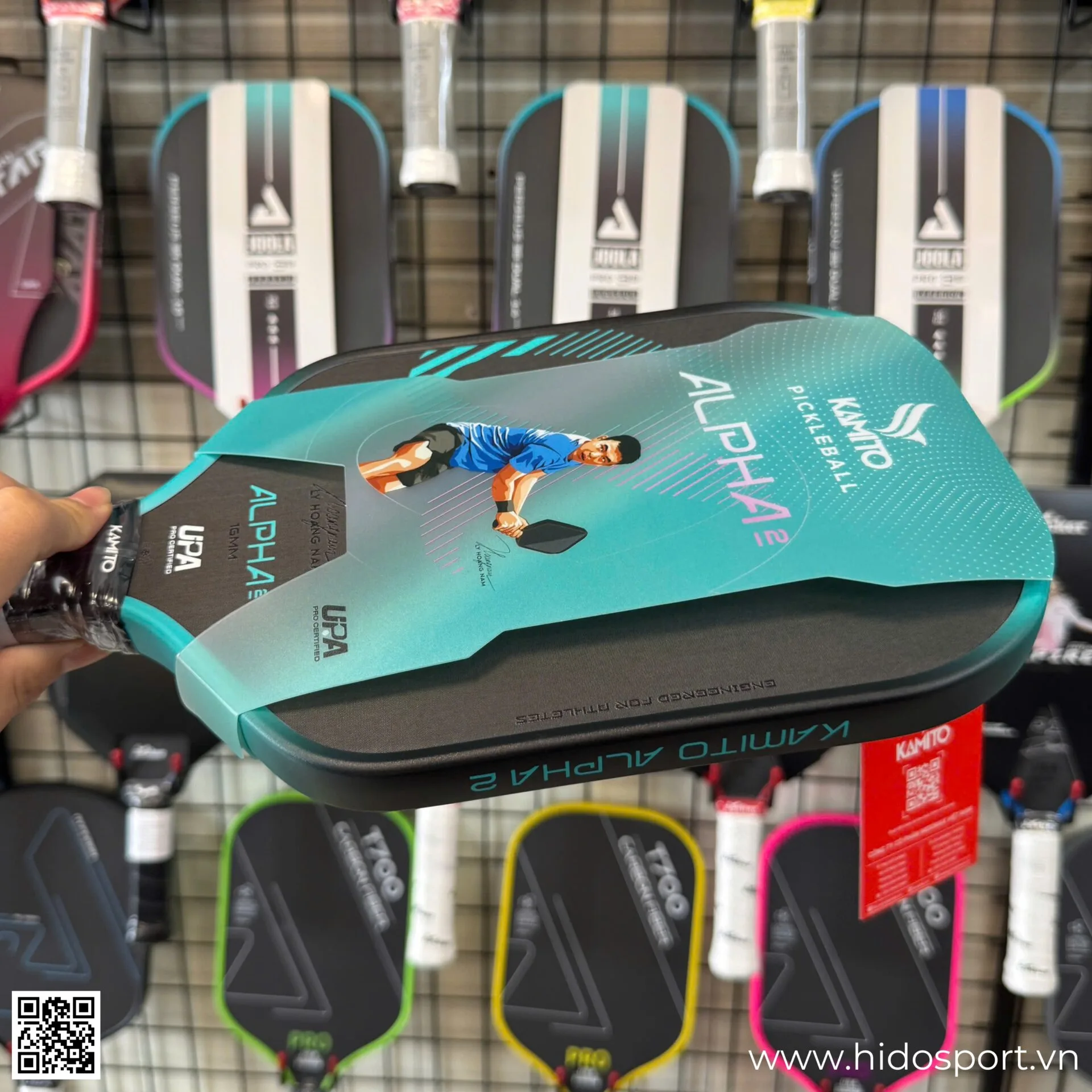 (TITLE)% Vot Pickleball Kamito Alpha 2 Chinh Hang 14mm 16mm Hinh Anh Doc Quyen Tai Hido Sport 29