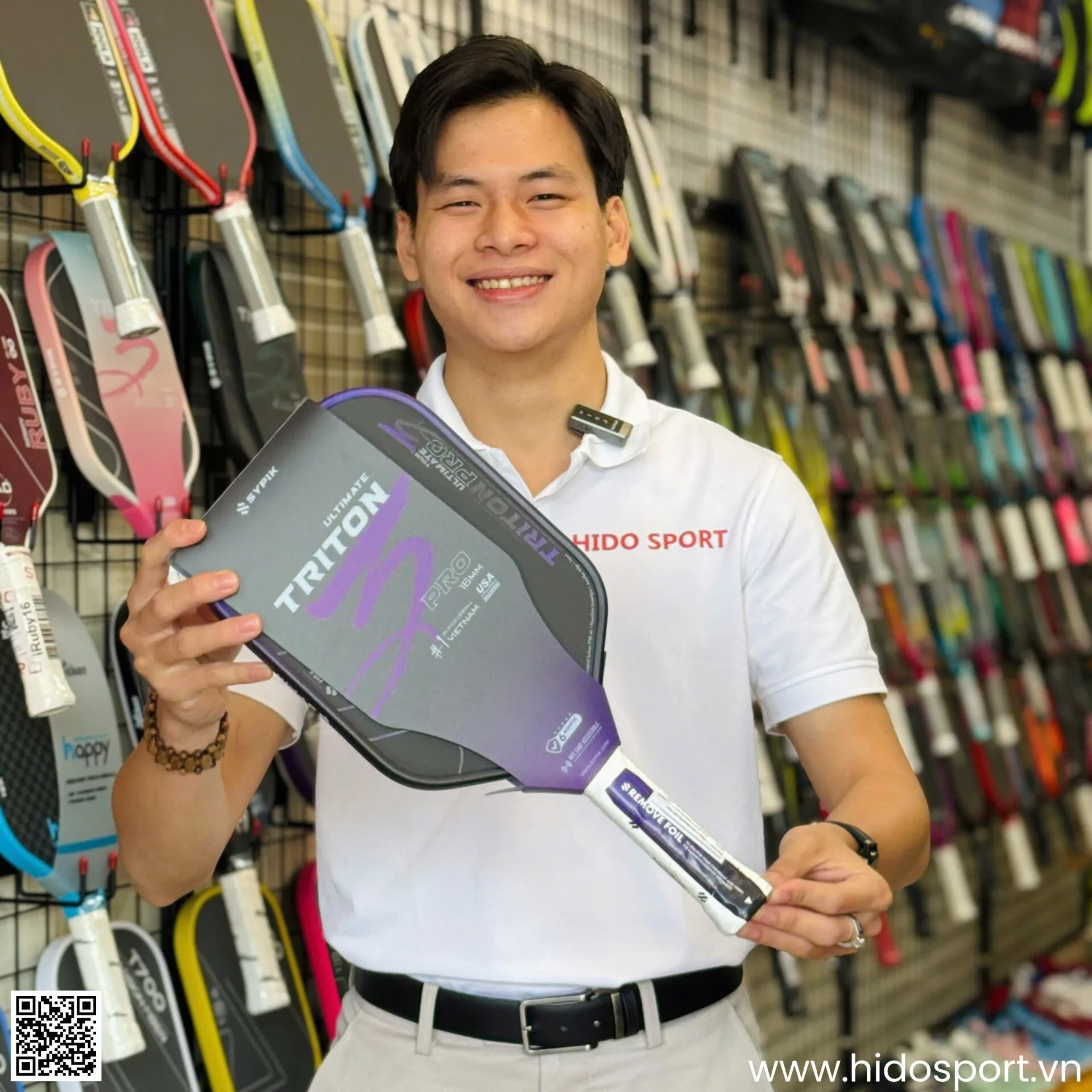 (TITLE)% Vot Pickleball Sypik Triton Gen 3 Pro Ultimate Hinh Anh Thuc Te 005