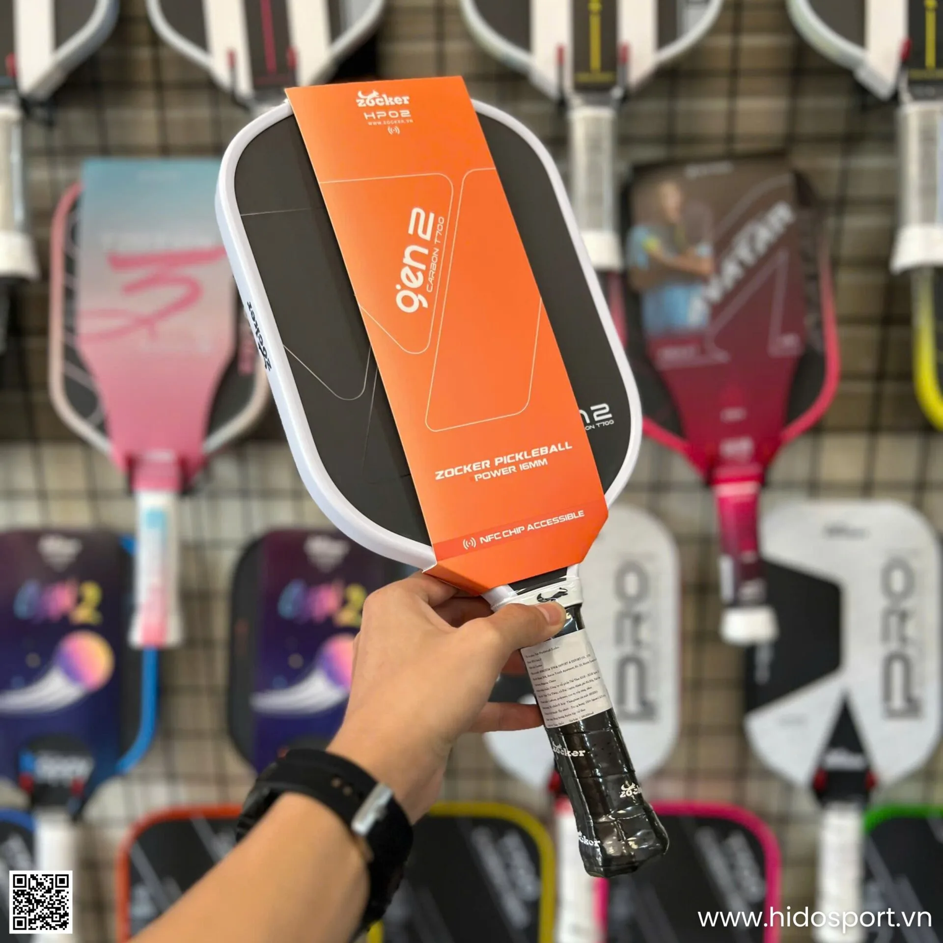 (TITLE)% Vot Pickleball Zocker Happy Hp02 Gen 2 Chinh Hang 16mm Hinh Anh 002