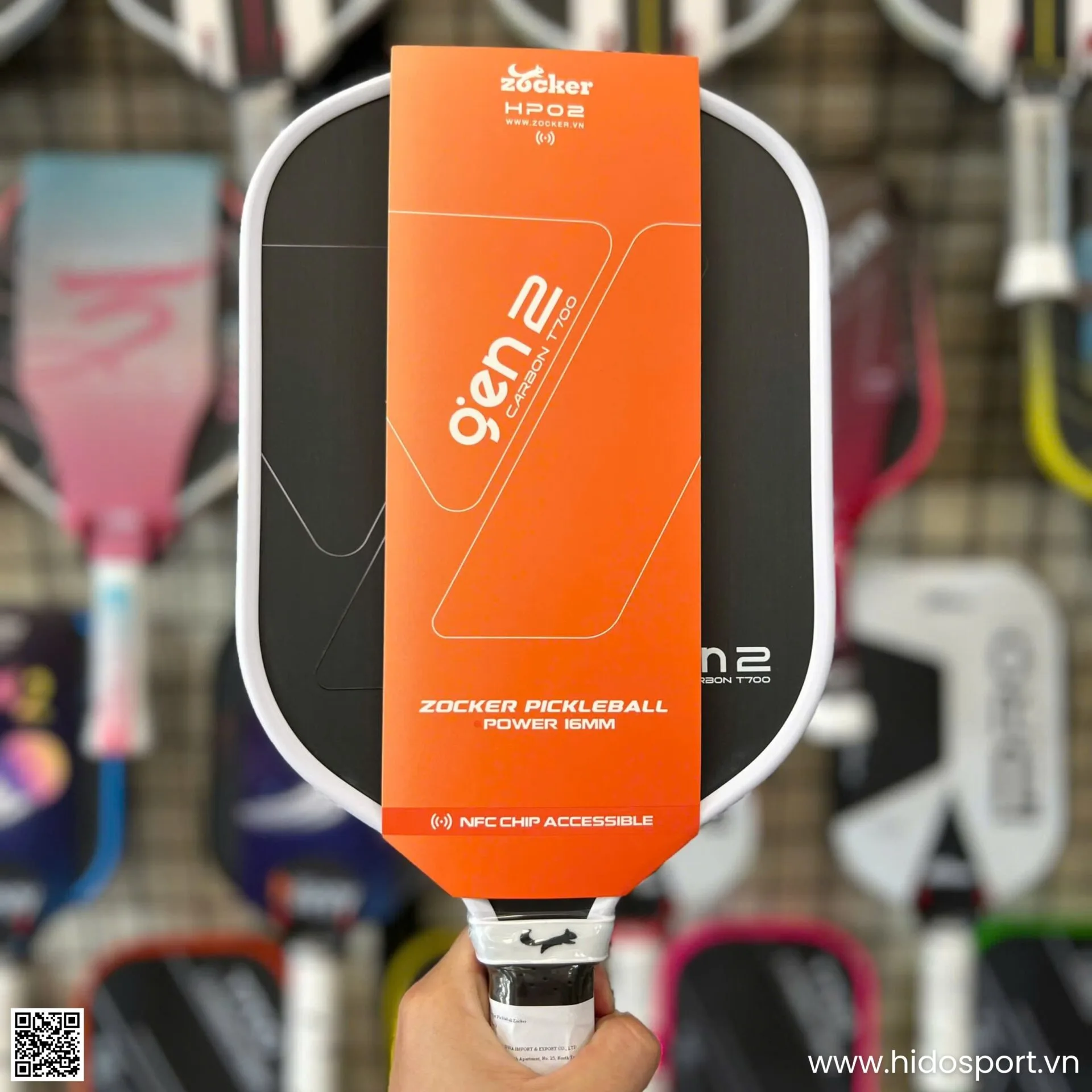 (TITLE)% Vot Pickleball Zocker Happy Hp02 Gen 2 Chinh Hang 16mm Hinh Anh 003
