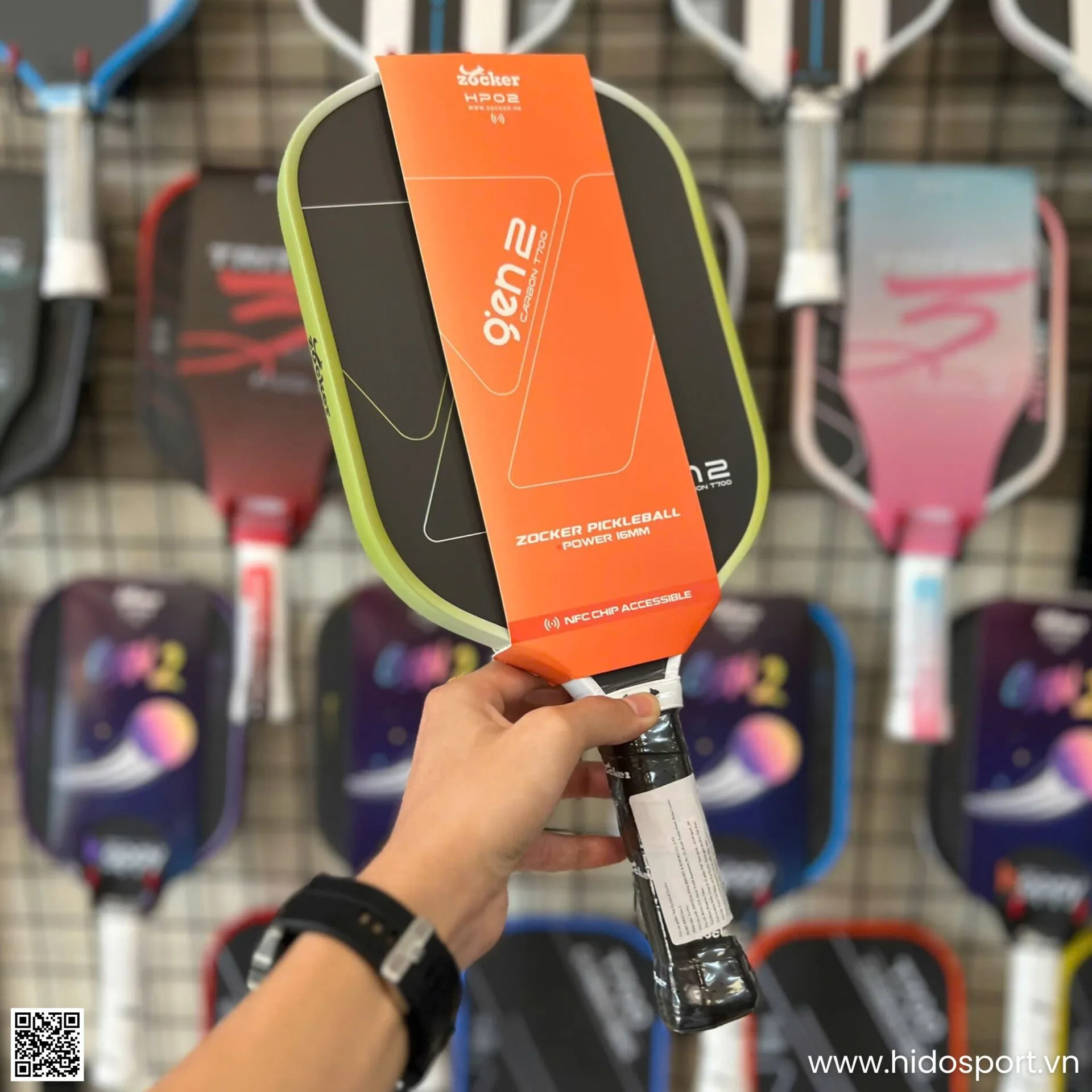 (TITLE)% Vot Pickleball Zocker Happy Hp02 Gen 2 Chinh Hang 16mm Hinh Anh 008