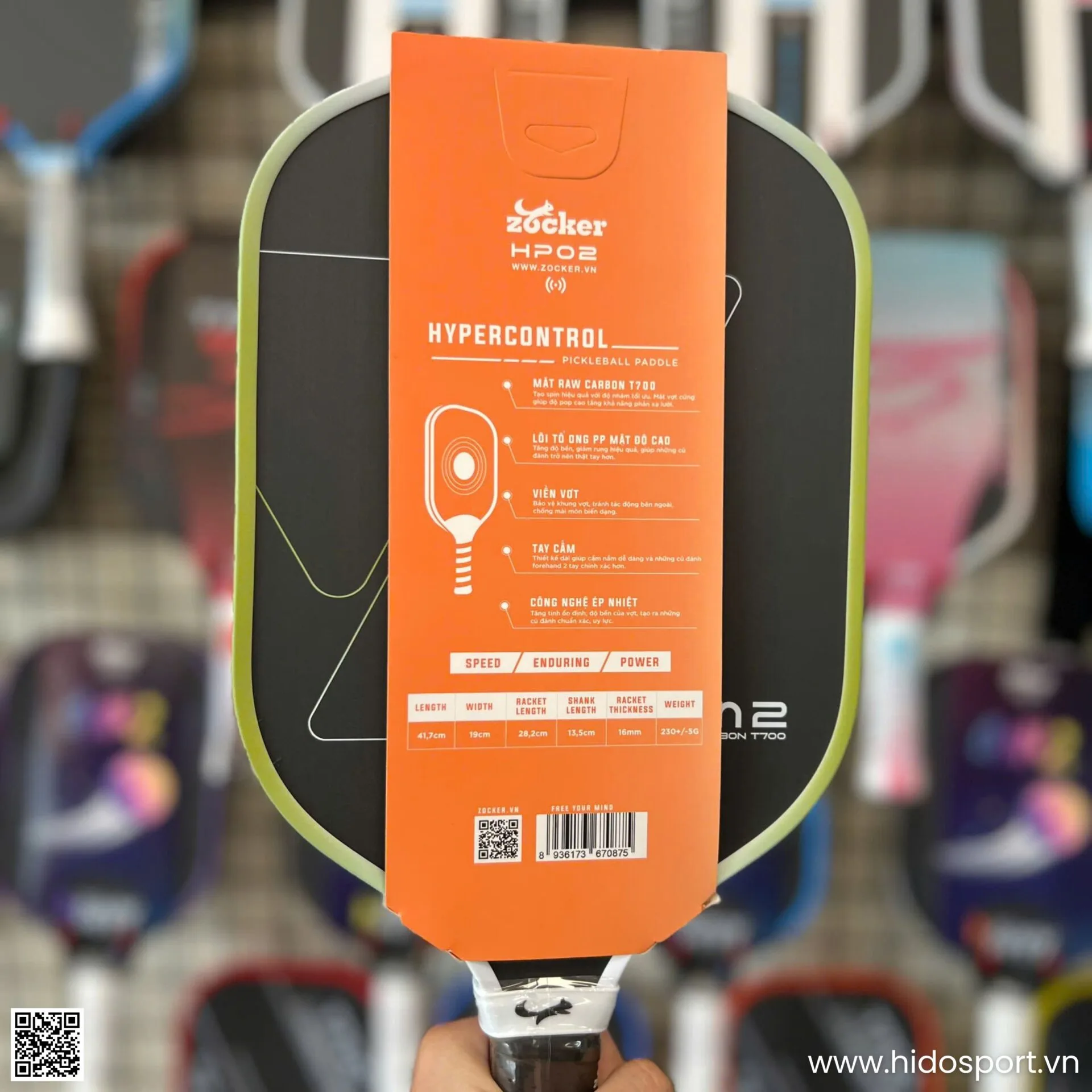 (TITLE)% Vot Pickleball Zocker Happy Hp02 Gen 2 Chinh Hang 16mm Hinh Anh 011