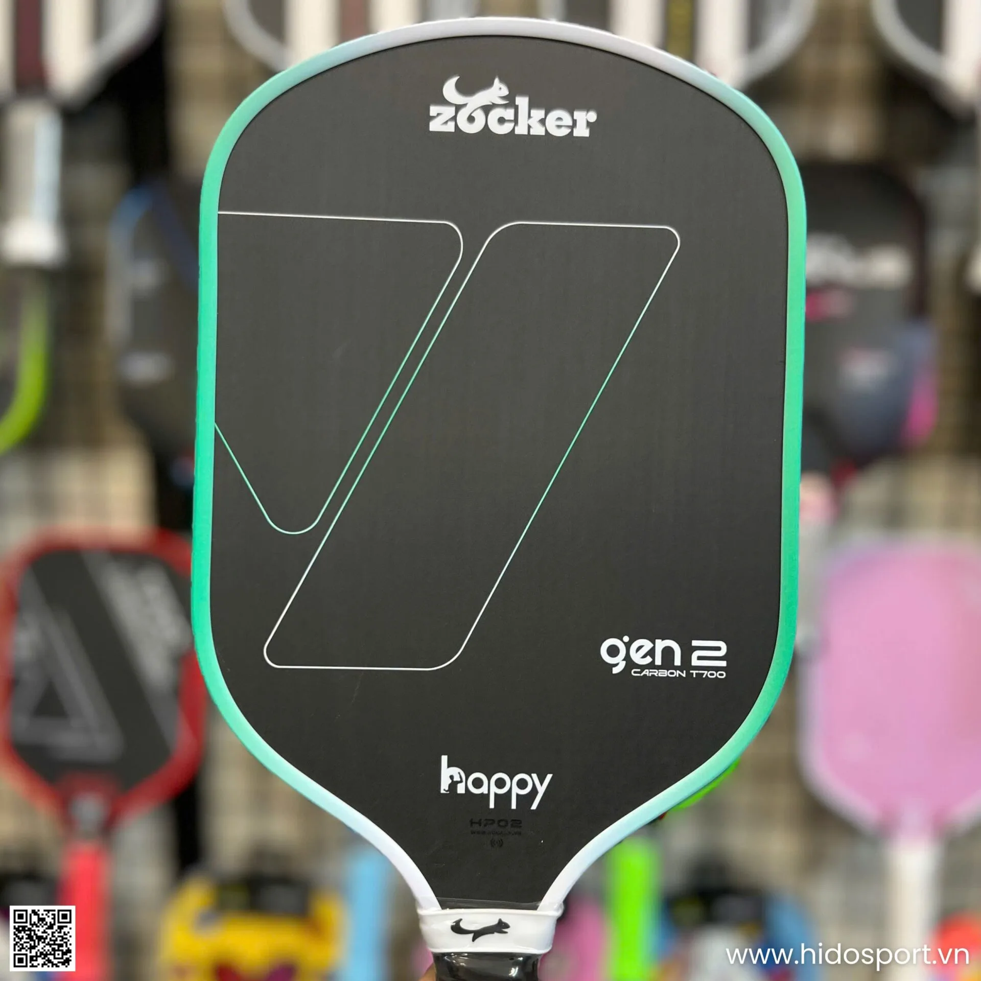 (TITLE)% Vot Pickleball Zocker Happy Hp02 Gen 2 Chinh Hang 16mm Hinh Anh 016
