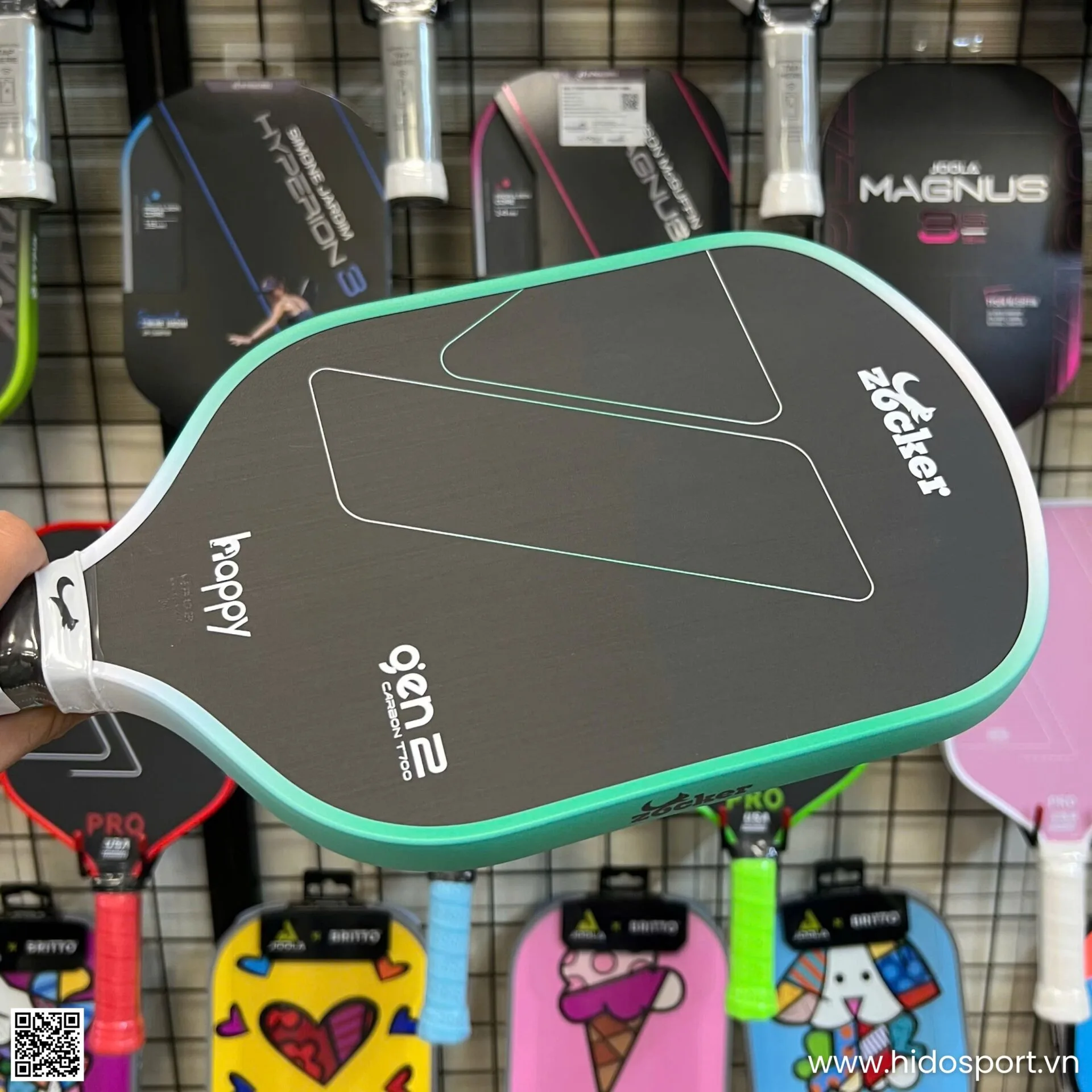 (TITLE)% Vot Pickleball Zocker Happy Hp02 Gen 2 Chinh Hang 16mm Hinh Anh 017