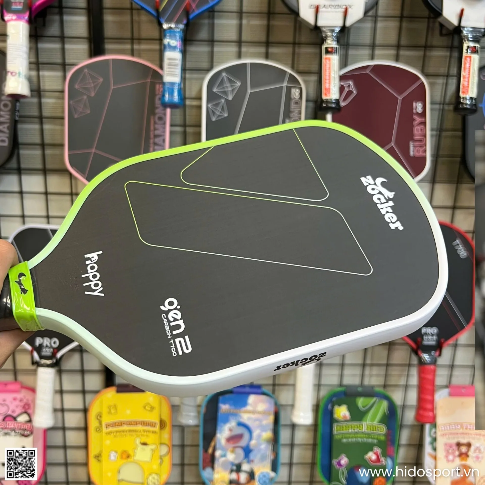 (TITLE)% Vot Pickleball Zocker Happy Hp02 Gen 2 Chinh Hang 16mm Hinh Anh 022
