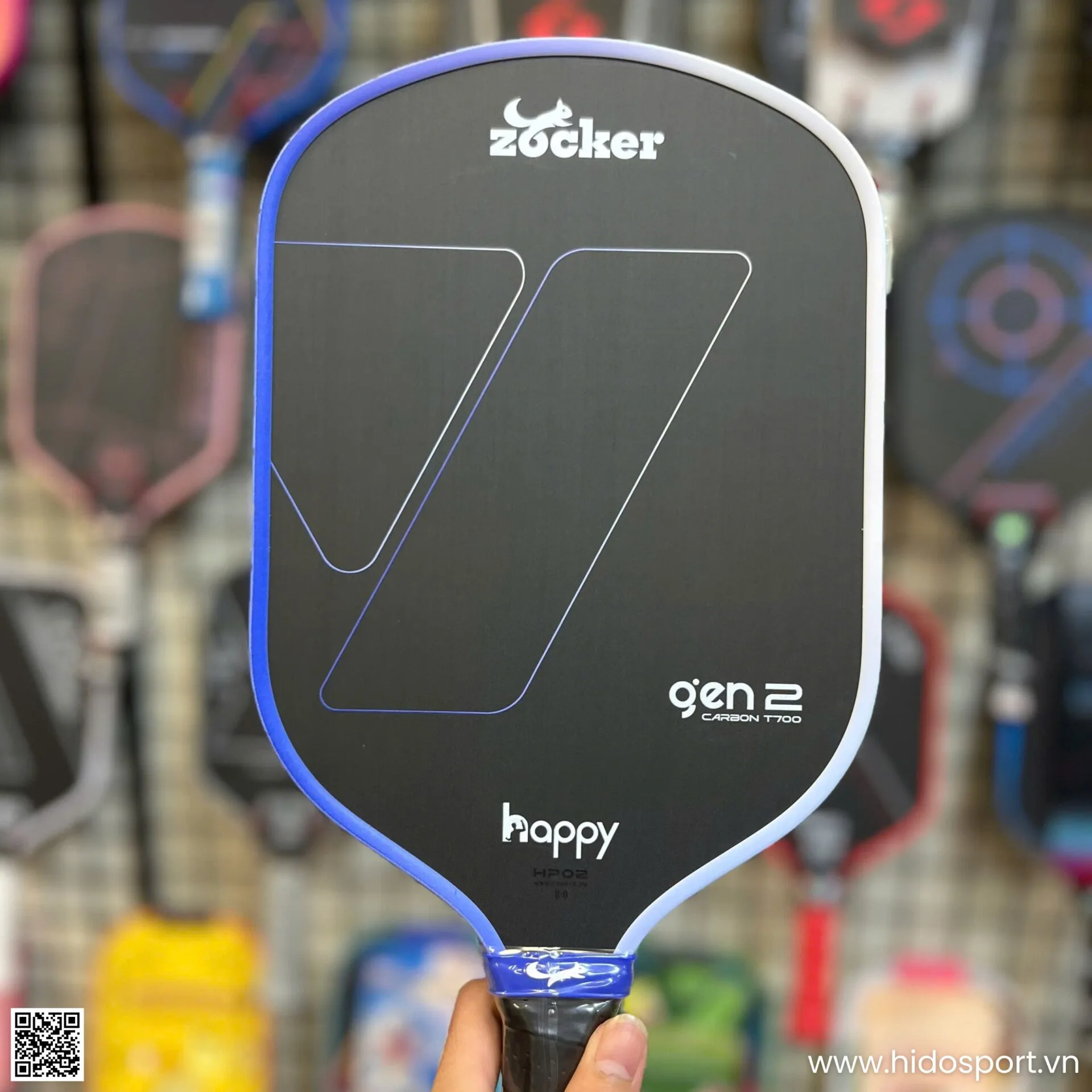 (TITLE)% Vot Pickleball Zocker Happy Hp02 Gen 2 Chinh Hang 16mm Hinh Anh 025