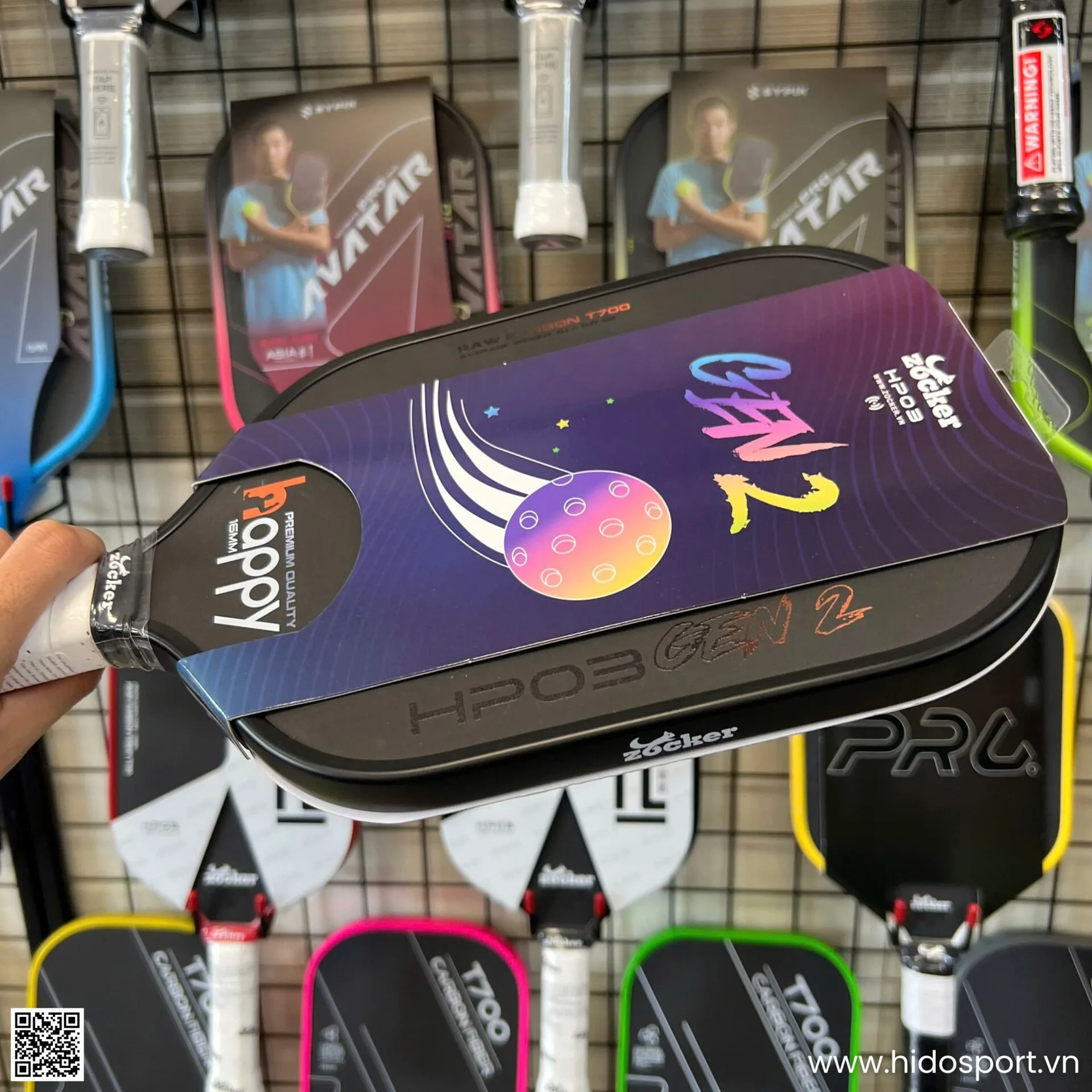 (TITLE)% Vot Pickleball Zocker Happy Hp03 Gen 2 Chinh Hang 16mm Hinh Anh 011