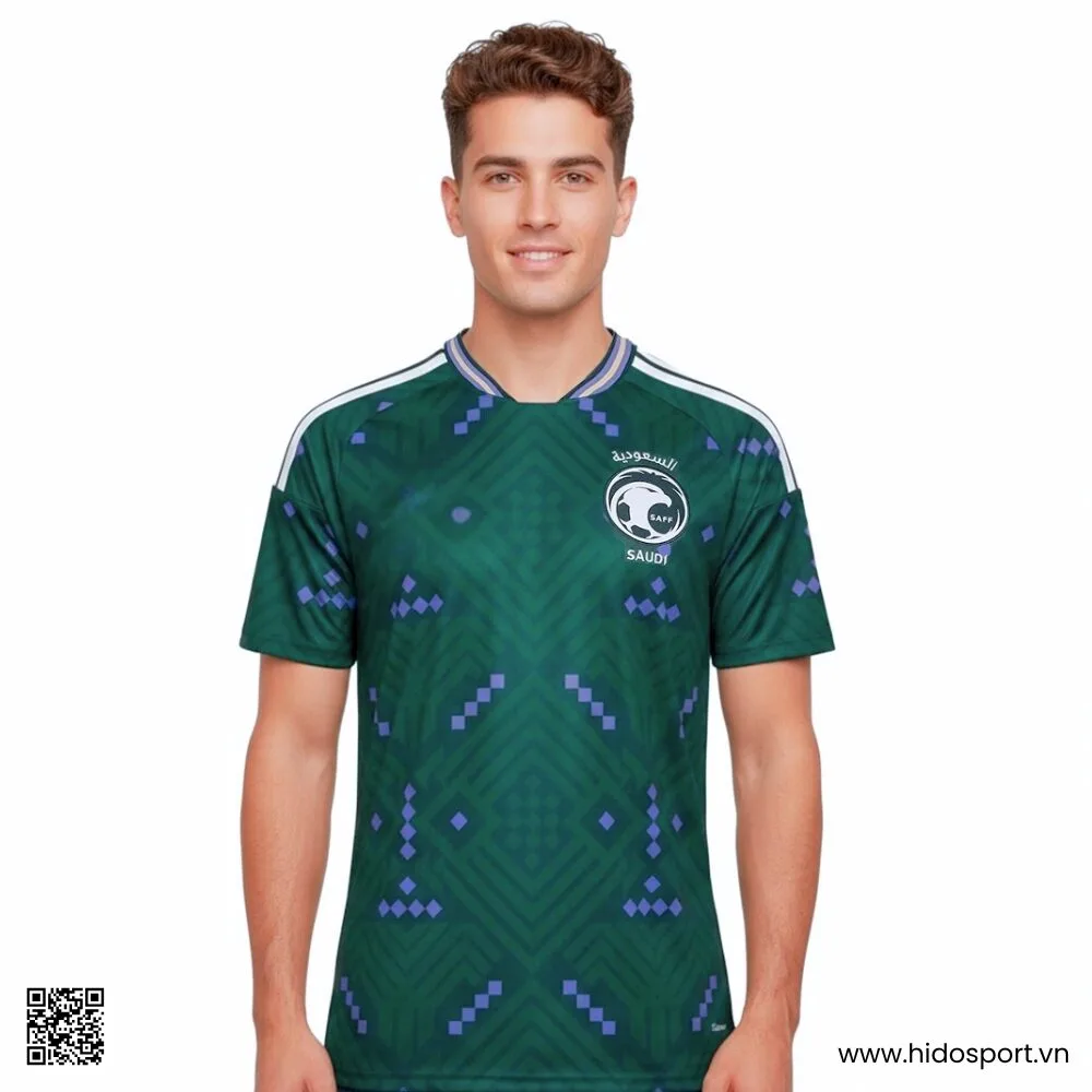 Quần Áo Bóng Đá Ả Rập Xê Út Sân Nhà World Cup 2026 - Màu Xanh Lá Cây - HIDO SPORT