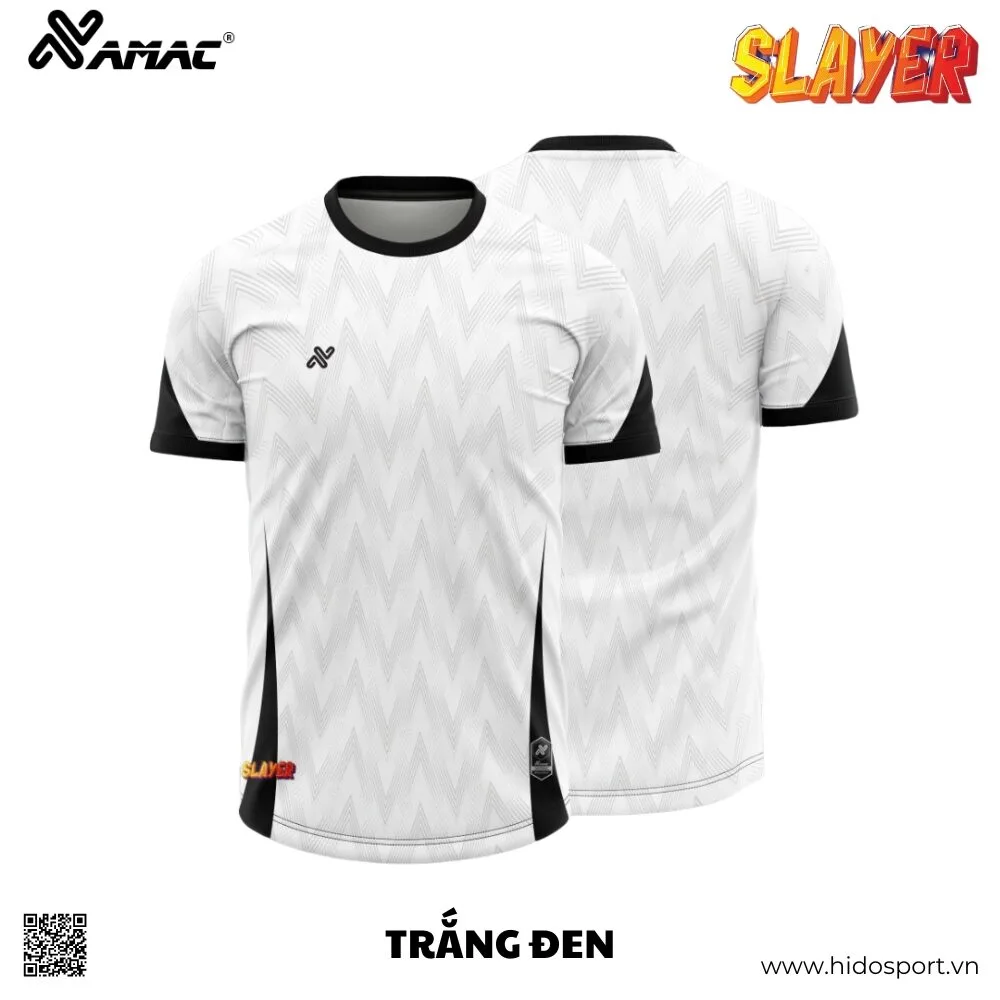 (TITLE)% BST 10 MÀU - Quần Áo Bóng Đá Thiết Kế Chính Hãng AMAC SLAYER 2025 - Trắng Đen