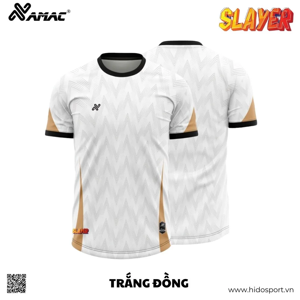 (TITLE)% BST 10 MÀU - Quần Áo Bóng Đá Thiết Kế Chính Hãng AMAC SLAYER 2025 - Trắng Đồng