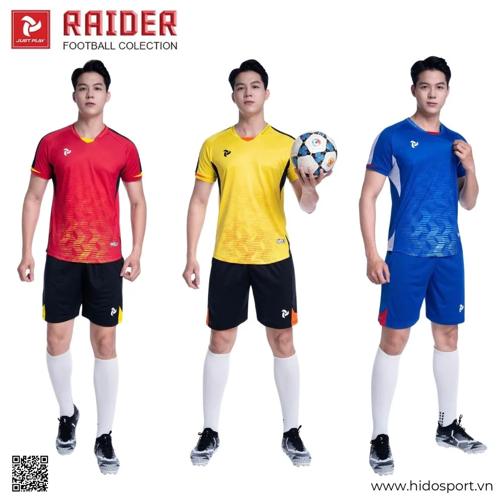 BST 8 MÀU - Quần Áo Bóng Đá Thiết Kế Chính Hãng JUST PLAY RAIDER 2025 - HIDO SPORT