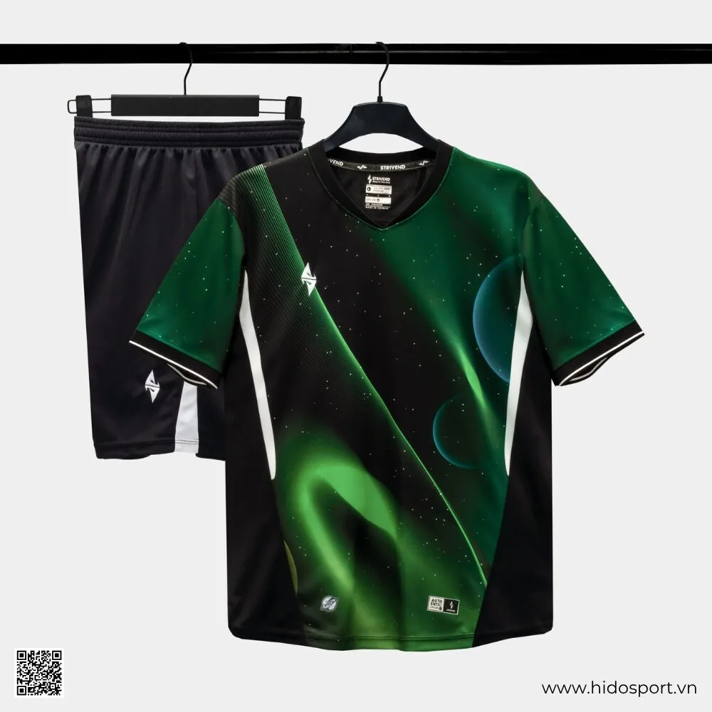 (TITLE)% BST 4 MÀU - Quần Áo Bóng Đá Thiết Kế Chính Hãng Strivend V7 Galaxy 2025 - Đen