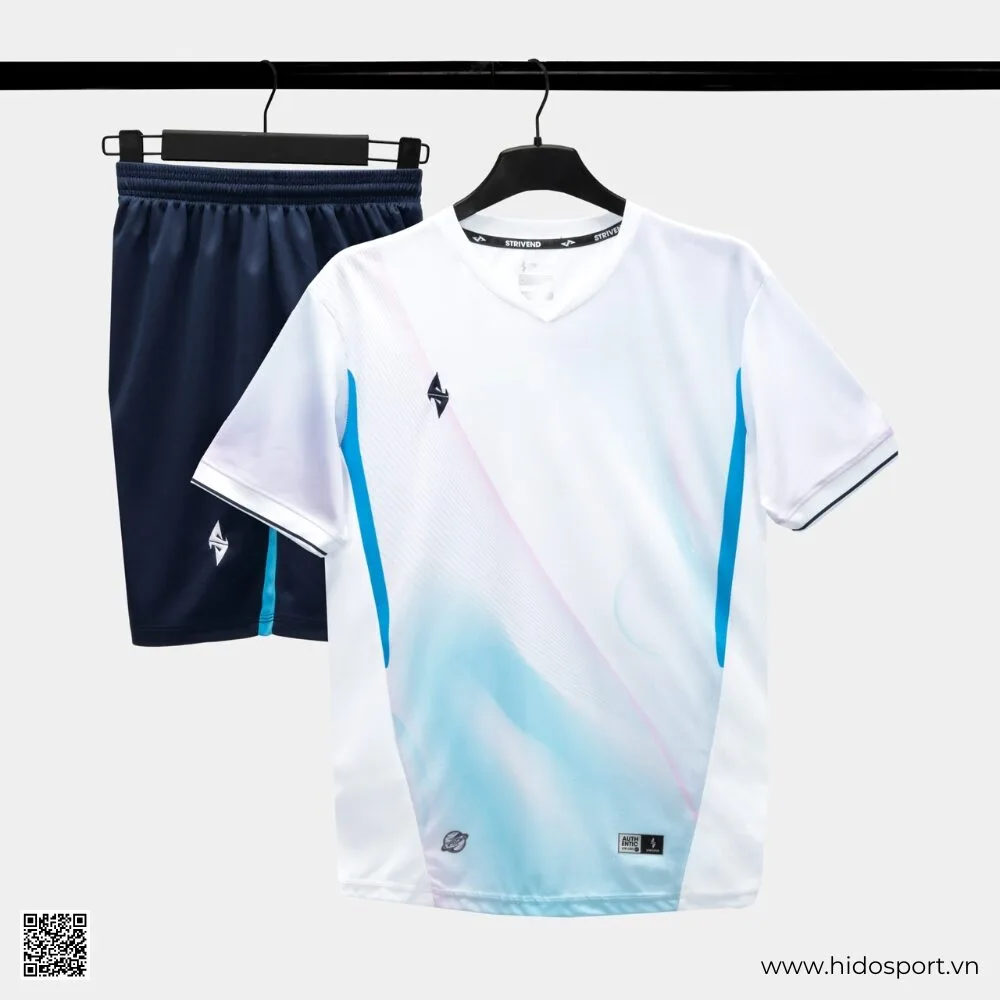 (TITLE)% BST 4 MÀU - Quần Áo Bóng Đá Thiết Kế Chính Hãng Strivend V7 Galaxy 2025 - Trắng